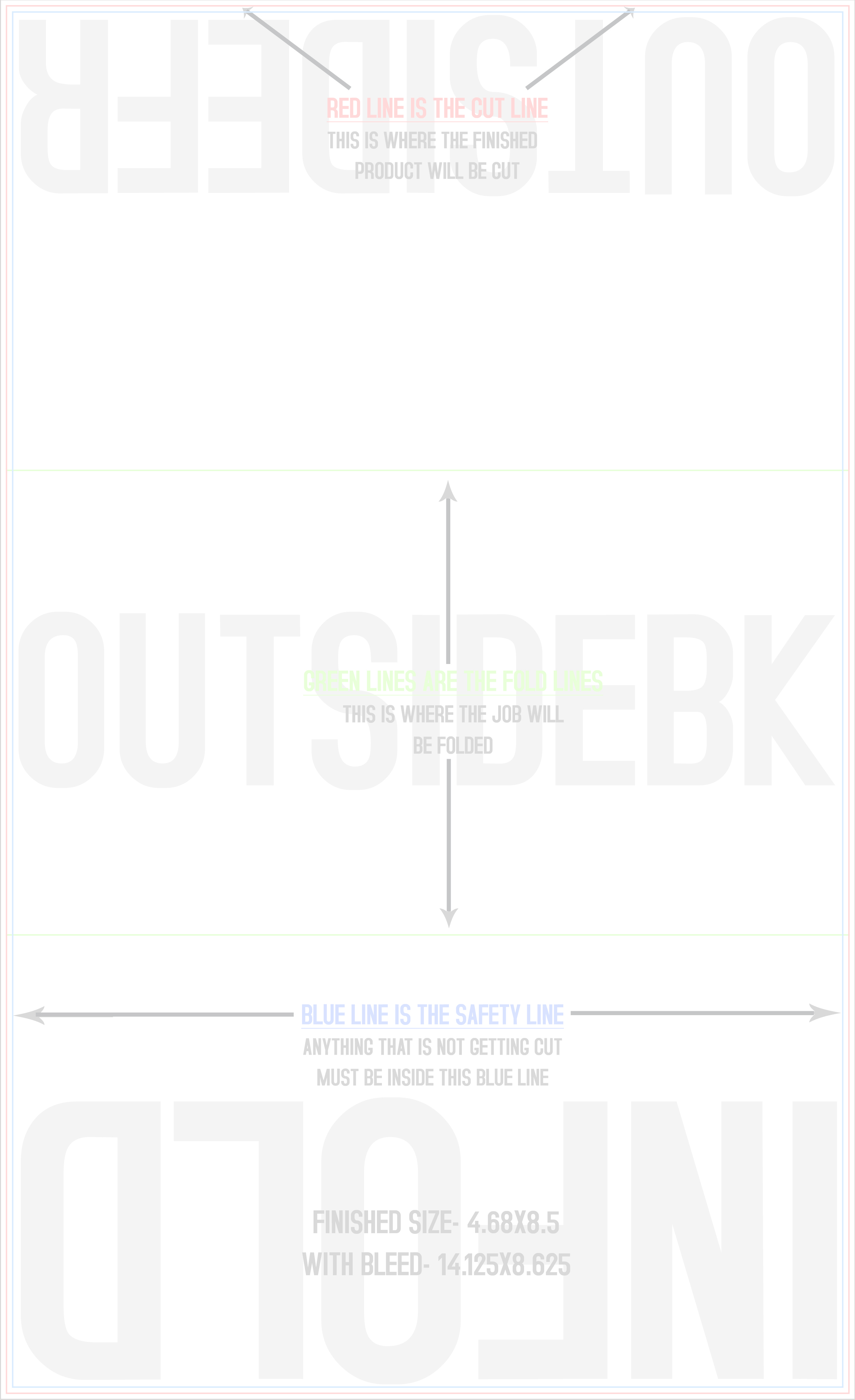 Flyers and Brochures 8.5" x 14" Vertical( front/outside) template