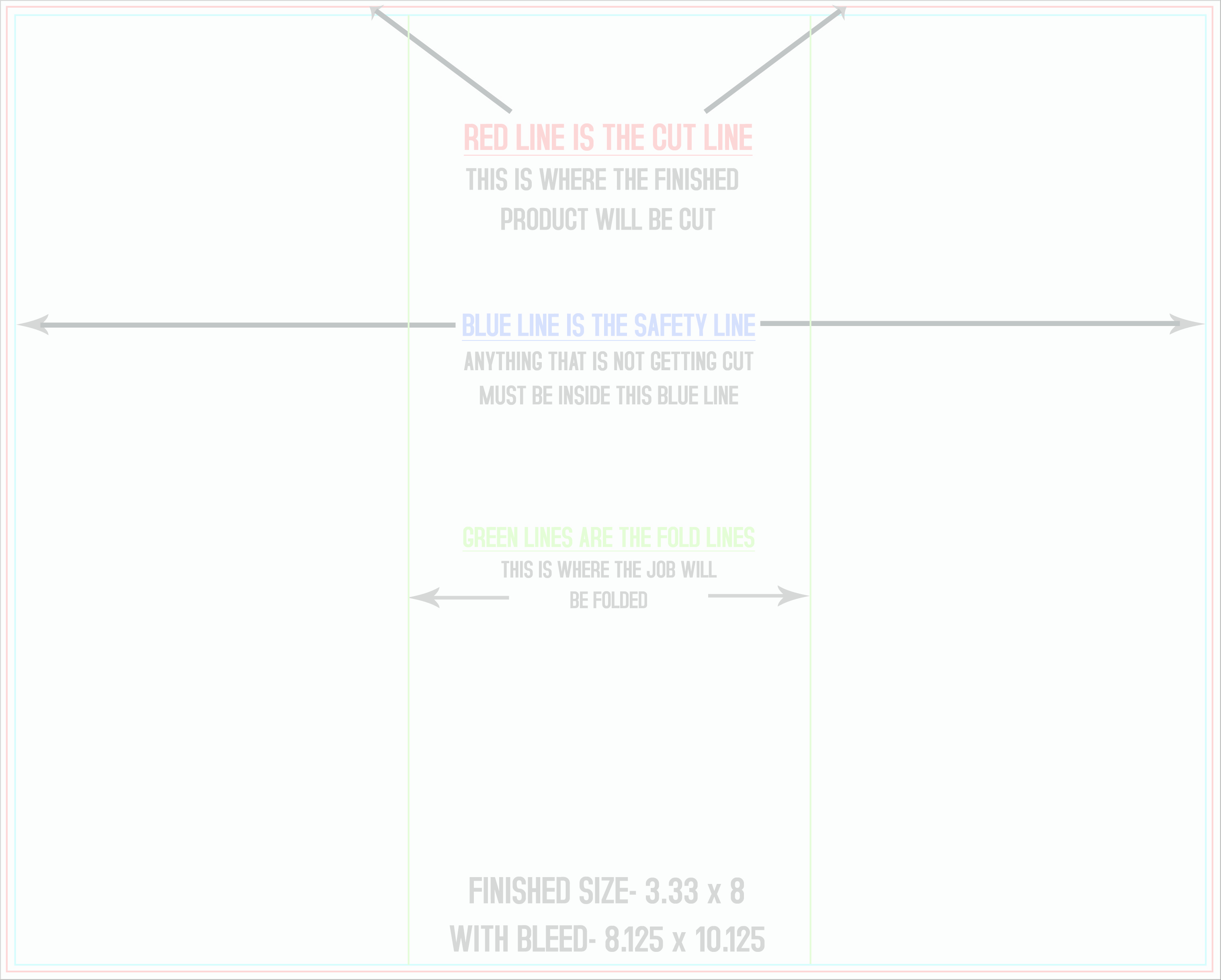 Flyers and Brochures 8" x 10" Z Fold (Horizontal) template