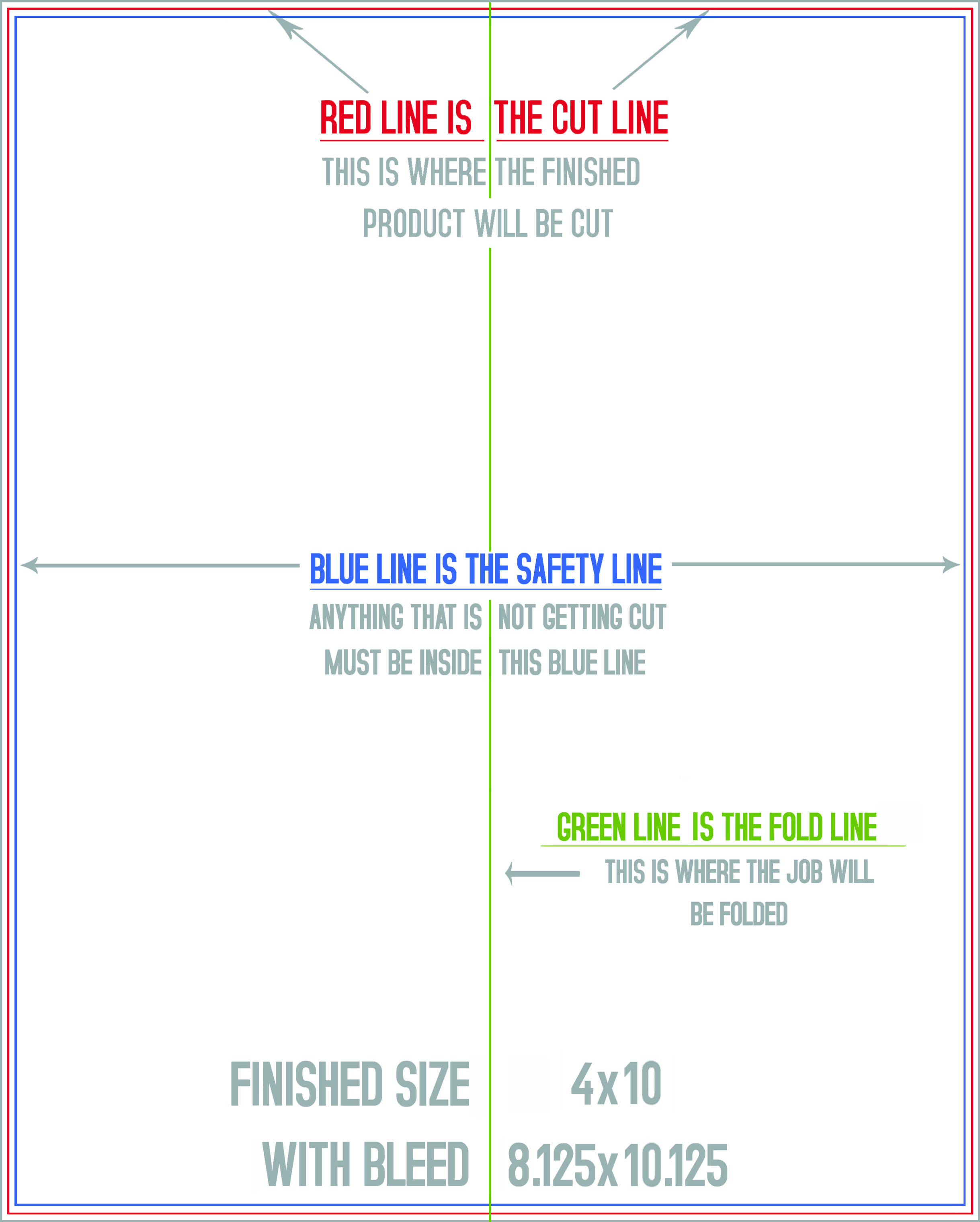 Flyers and Brochures 8" x 10" Half Fold (Vertical) Portrait template