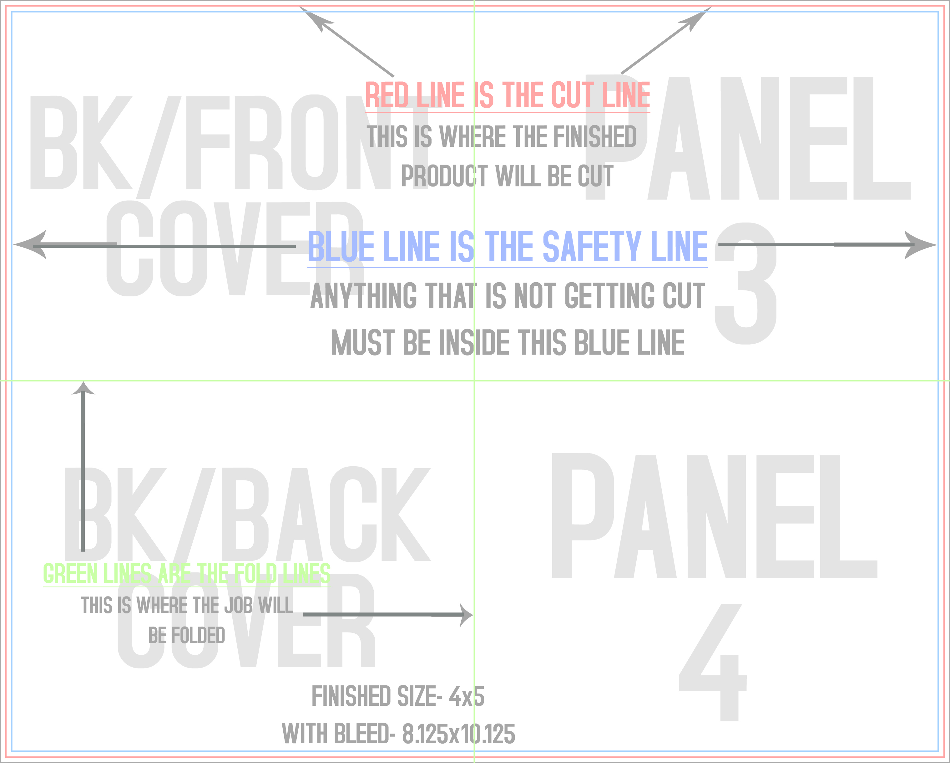 Flyers and Brochures 8" x 10" French Fold Back/Inside template