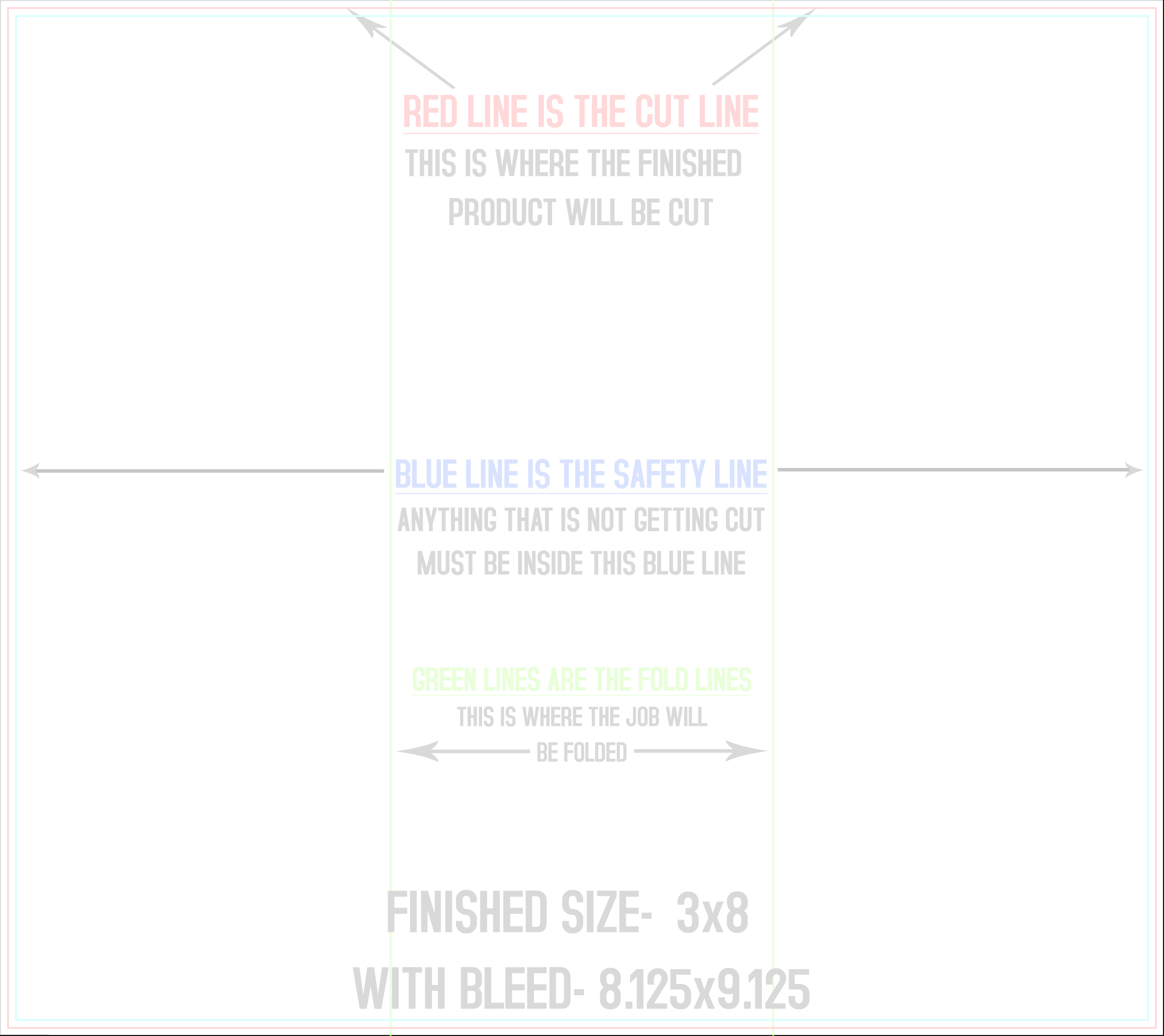 Flyers and Brochures 8" x 9" Z Fold (Horizontal) template
