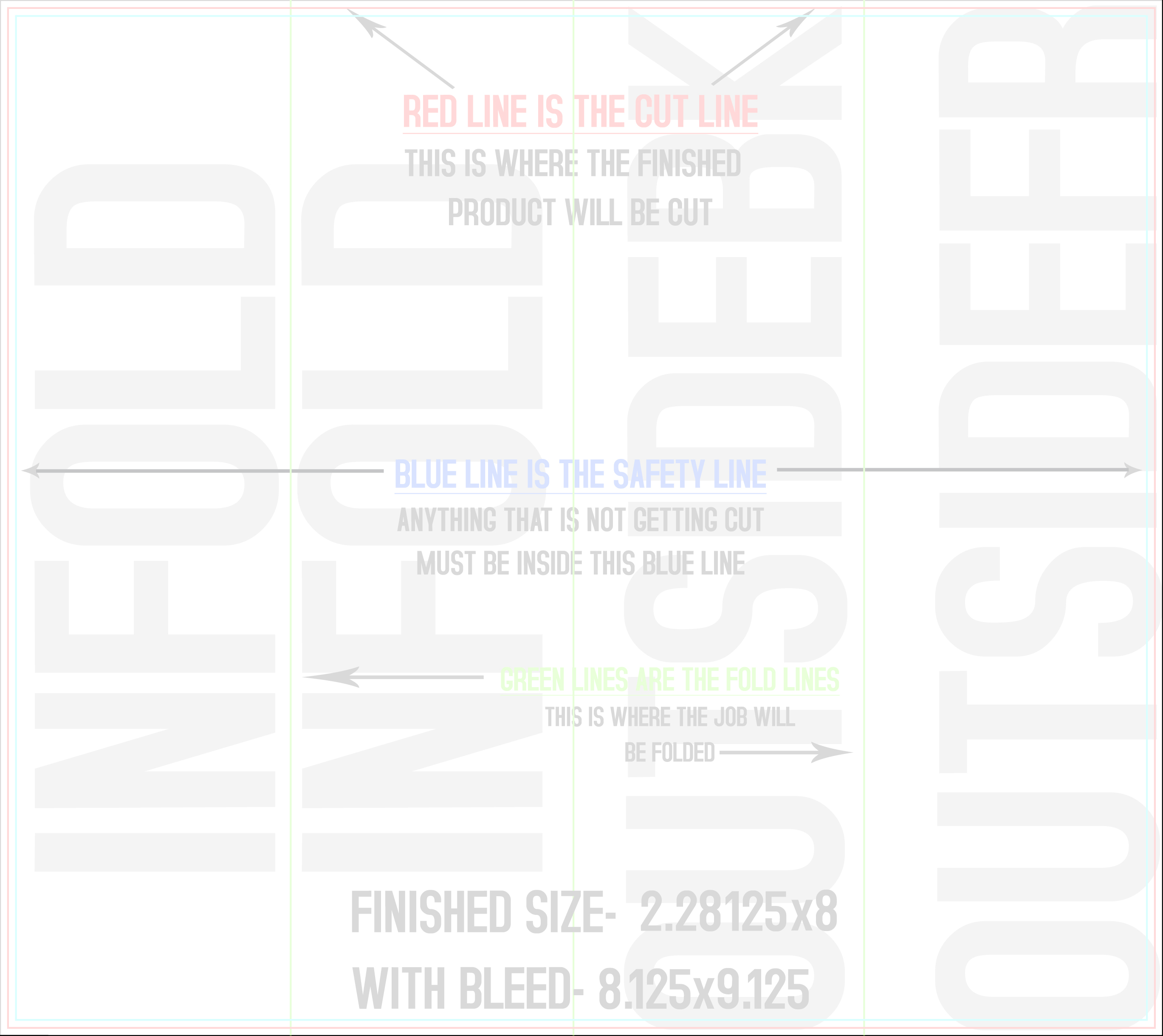 Flyers and Brochures 8" x 9" Double Parallel Fold Front/Outside (Horizontal) template