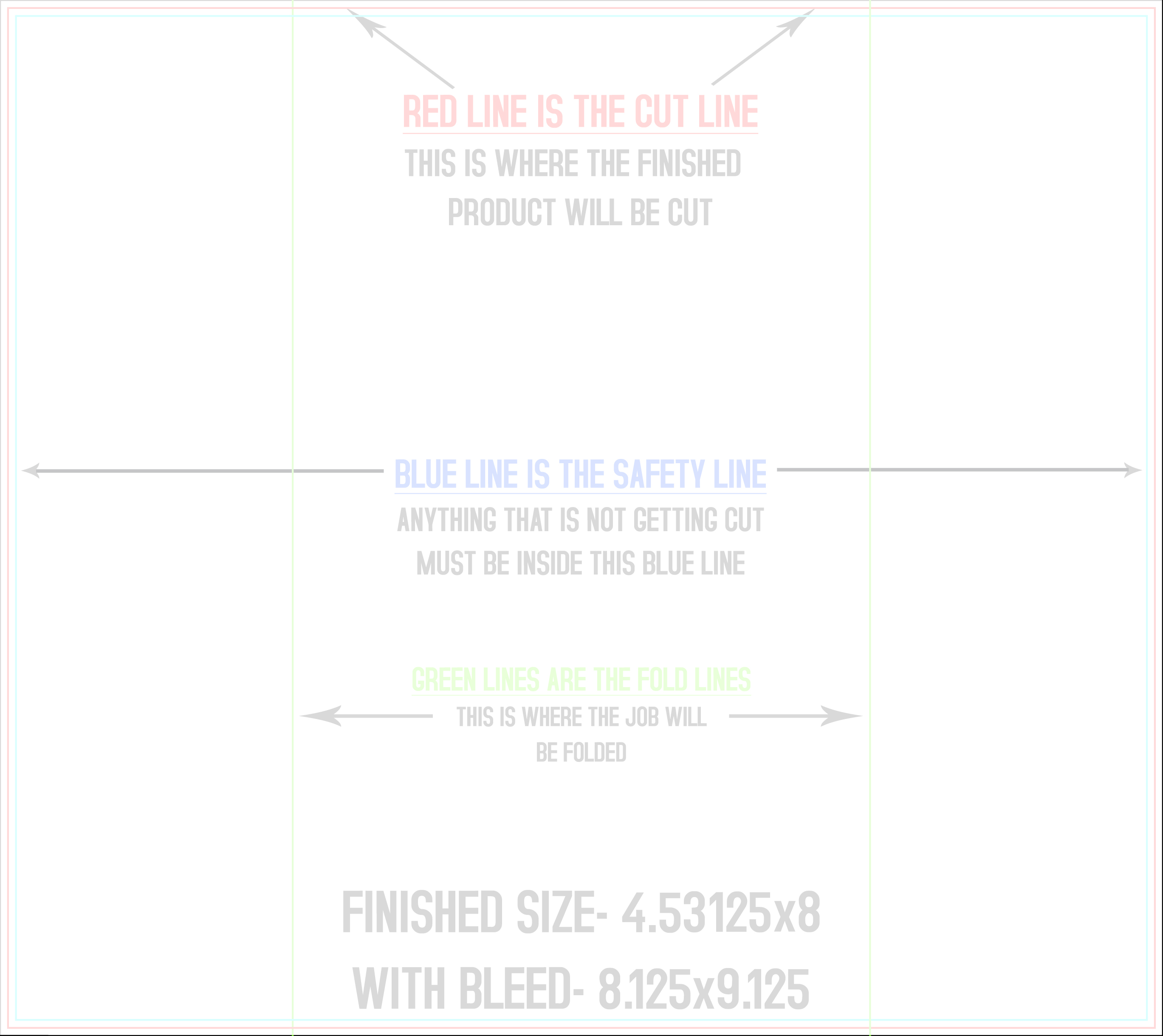Flyers and Brochures 8" x 9" Gate Fold template