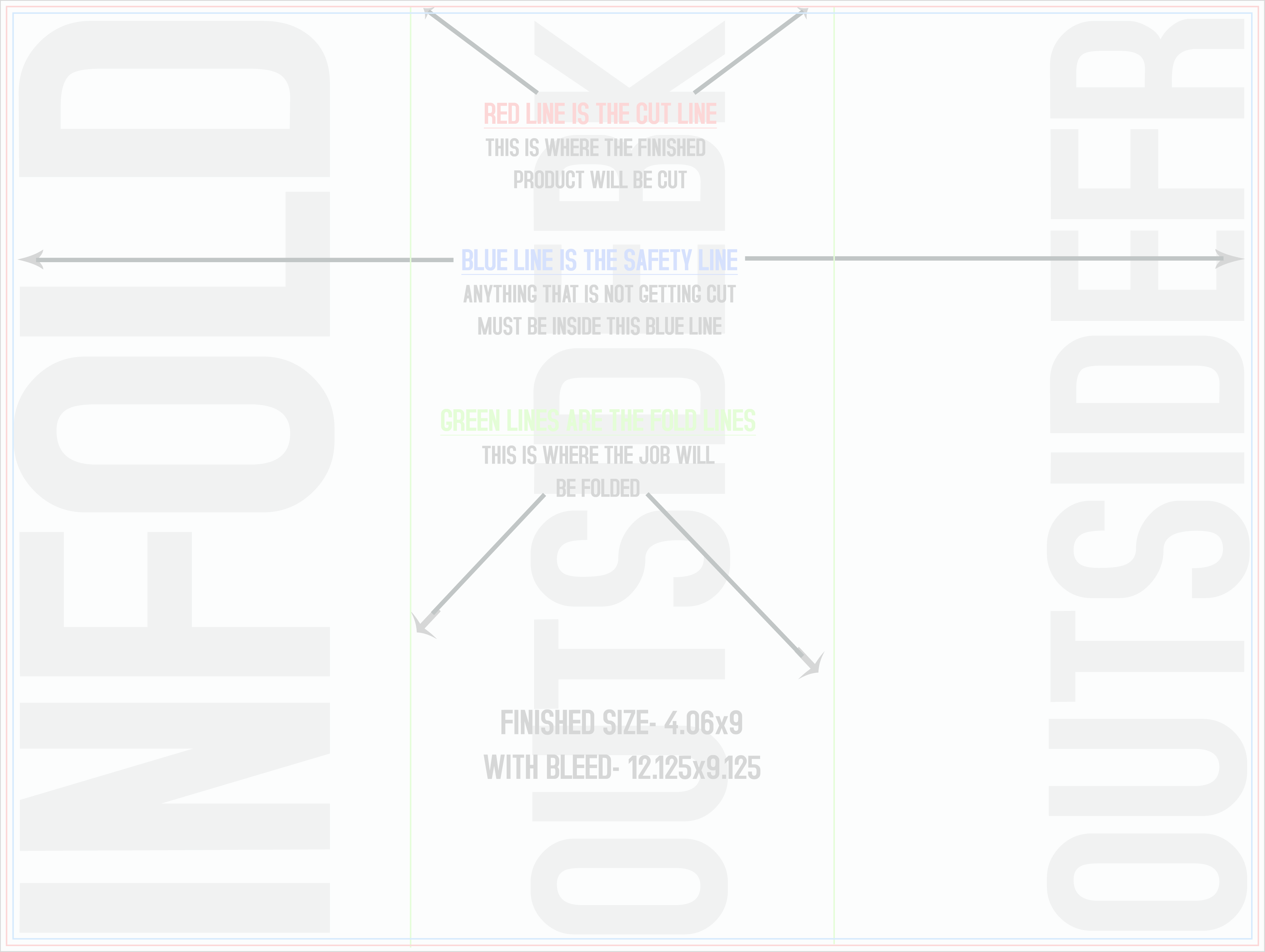 Flyers and Brochures 9" x 12" Tri Fold Front/Outside (Horizontal) template