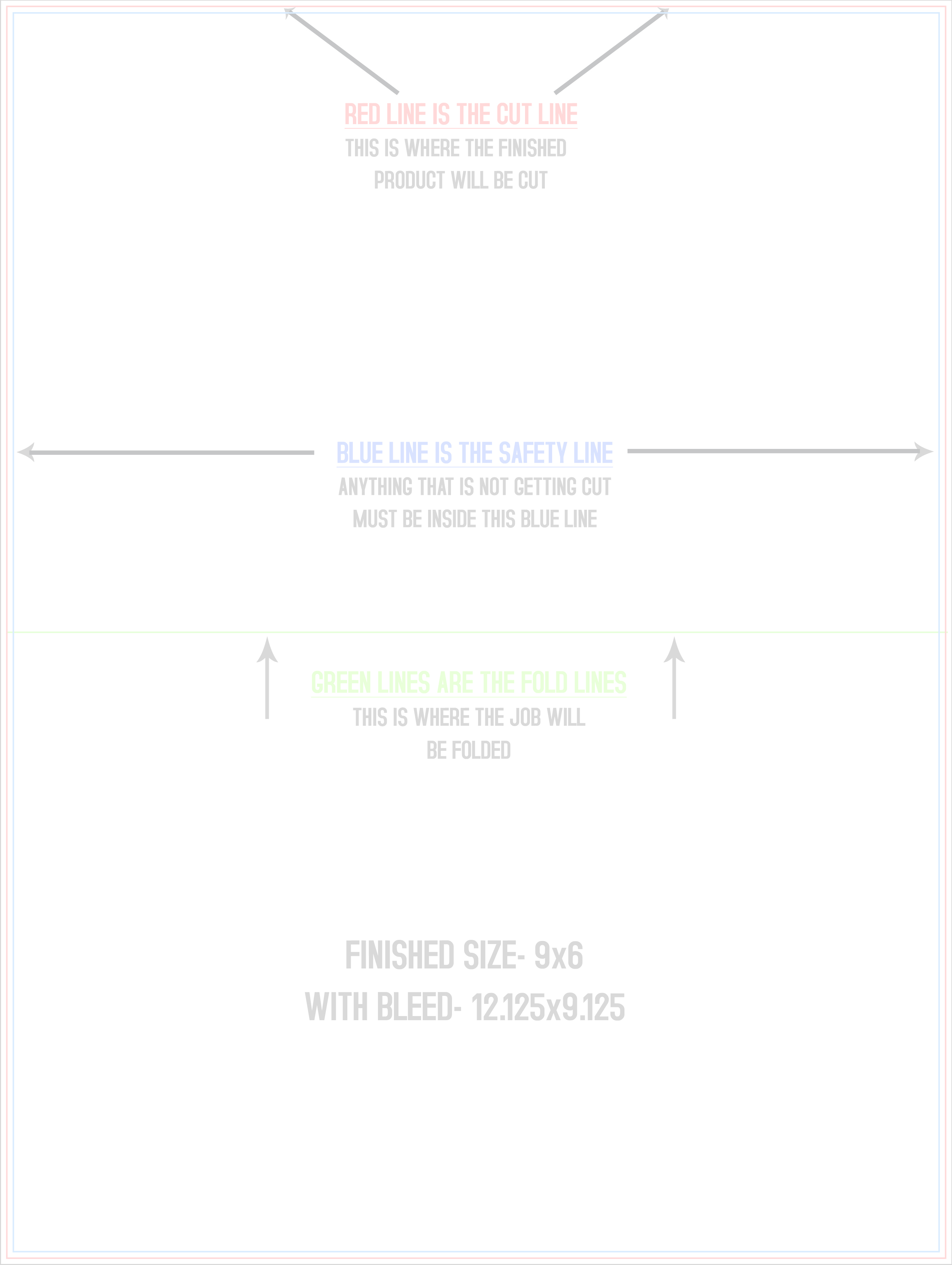 Flyers and Brochures 9" x 12" Half Fold (Horizontal) Portrait template