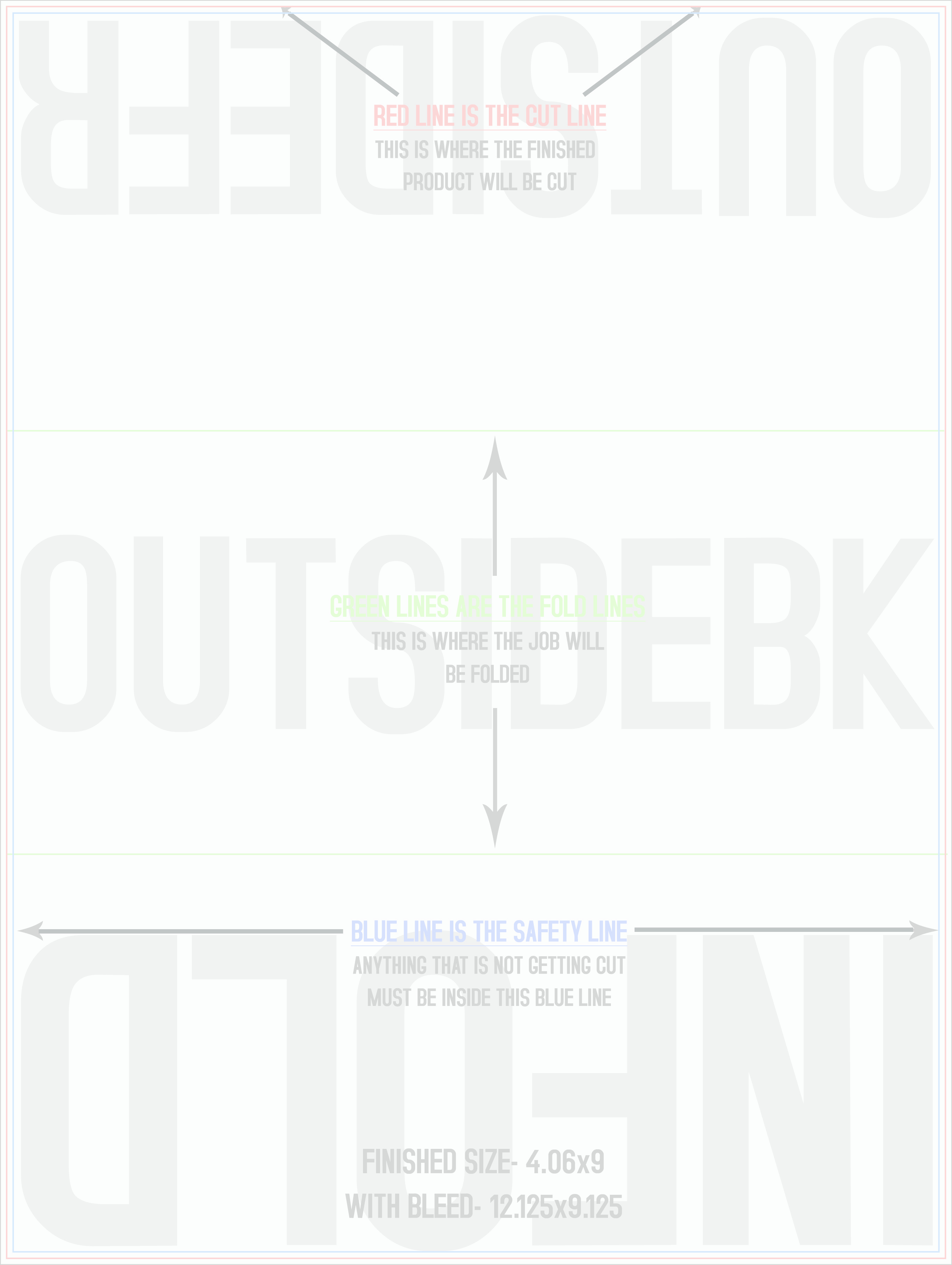 Flyers and Brochures 9" x 12" Tri Fold Front/Outside (Vertical) template