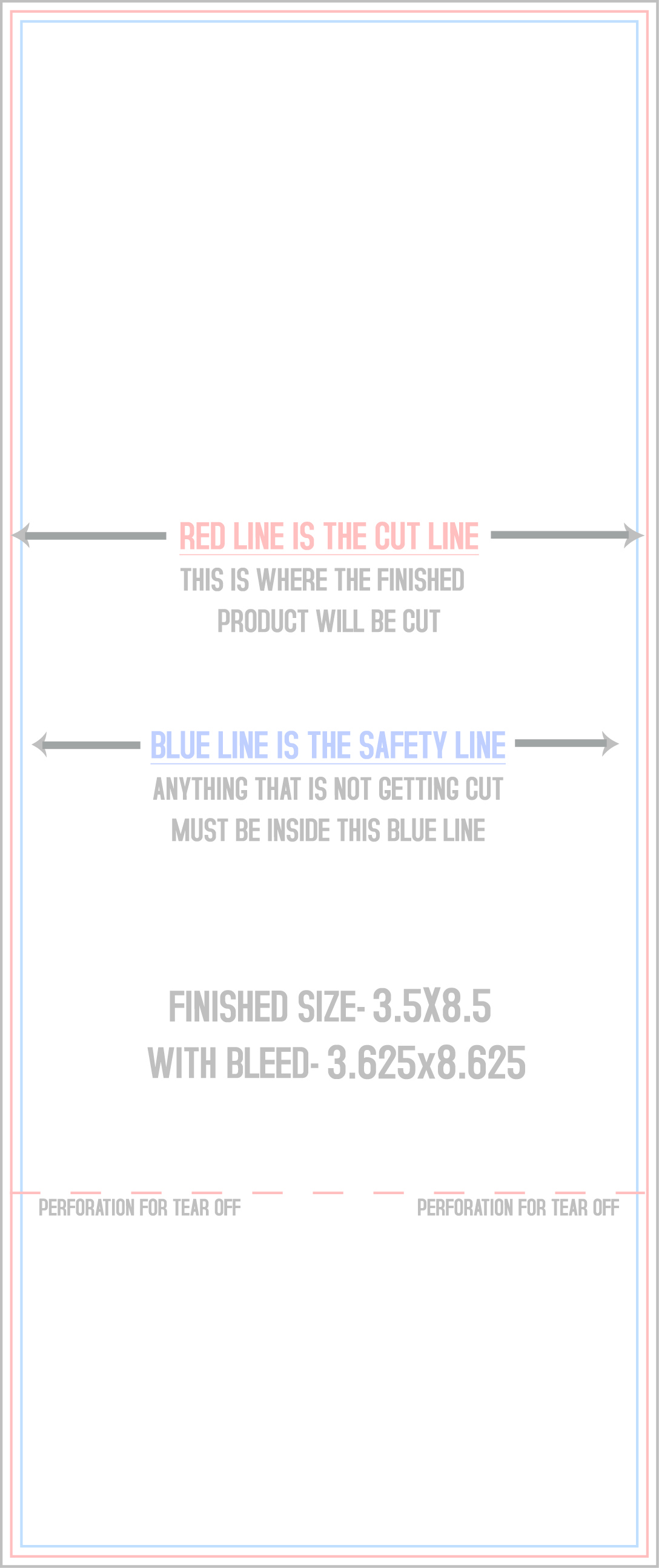 Flyers and Brochures 3.5" x 8.5" Standard template