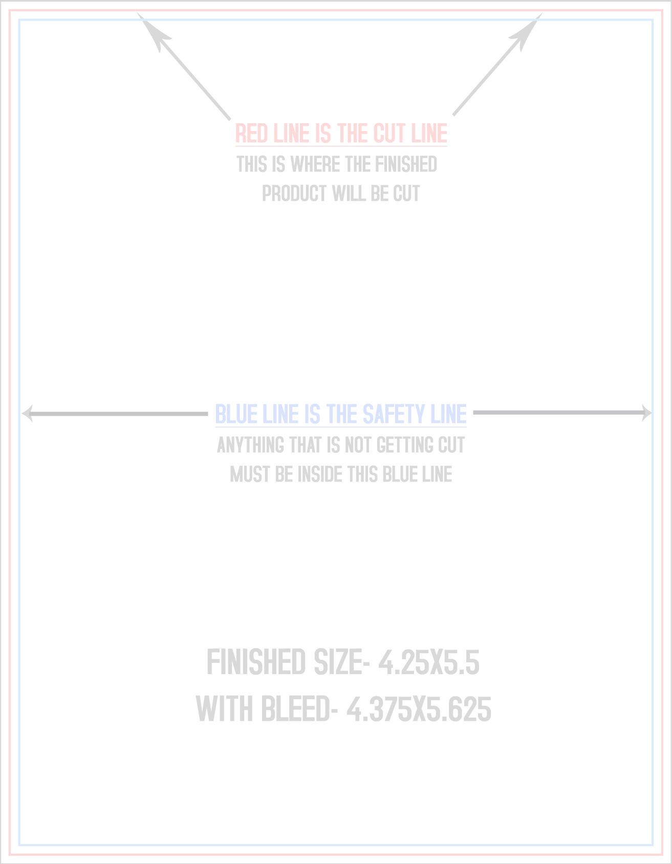 Flyers and Brochures 4.25" x 5.5" Vertical template