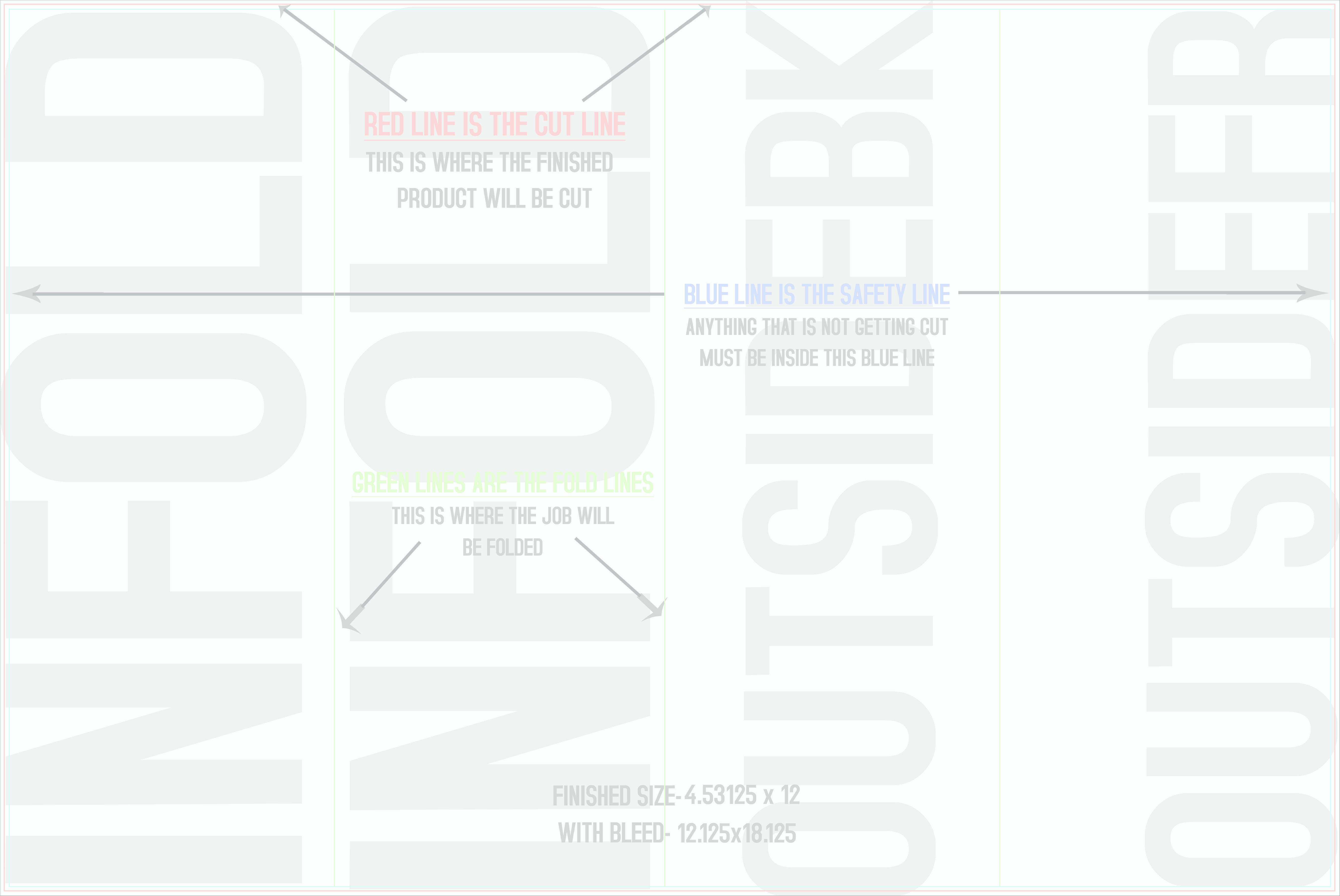 Flyers and Brochures 12" x 18" Double Parallel Fold Front/Outside (Horizontal) template