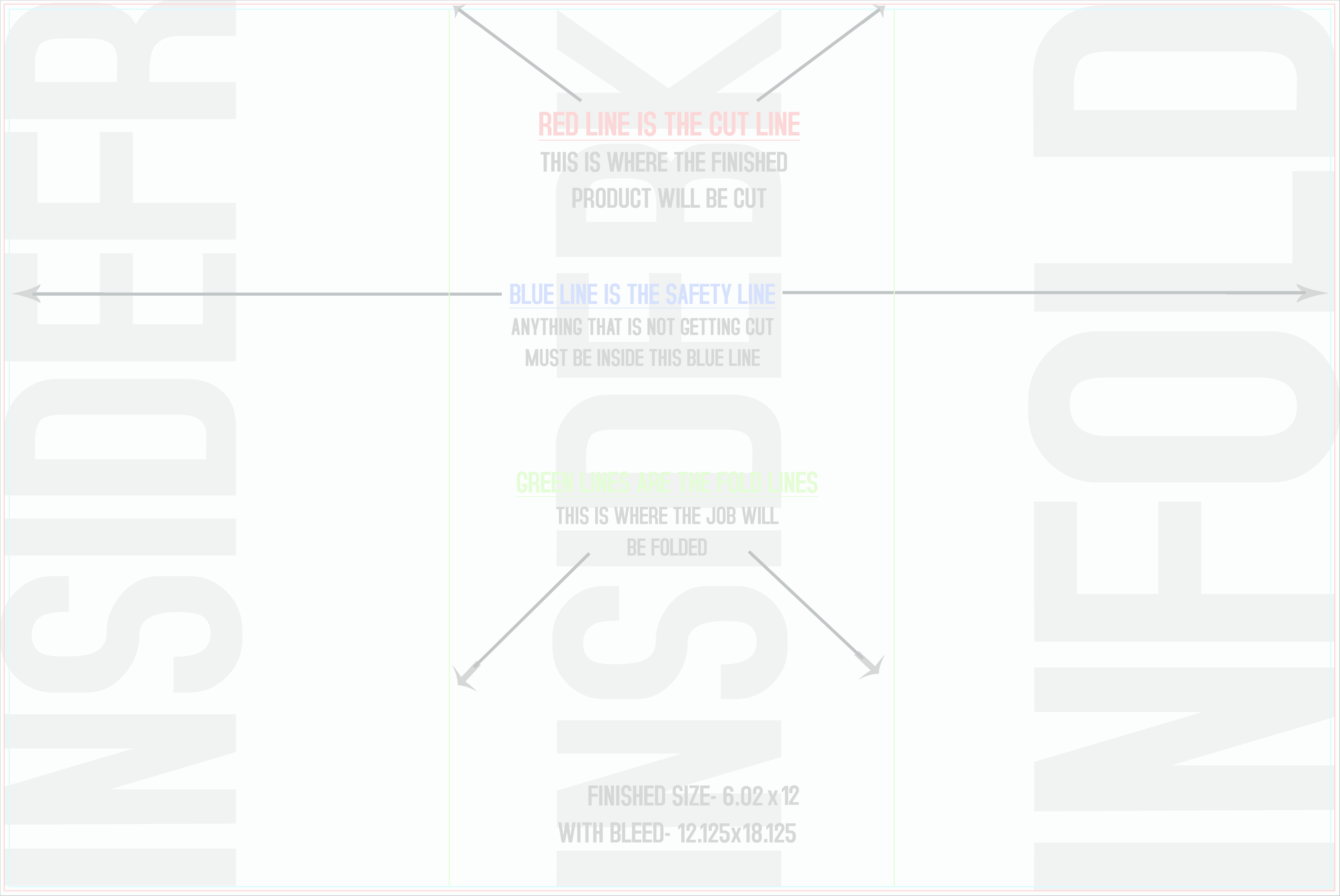 Flyers and Brochures 12" x 18" Tri Fold Back/Inside (Horizontal) template