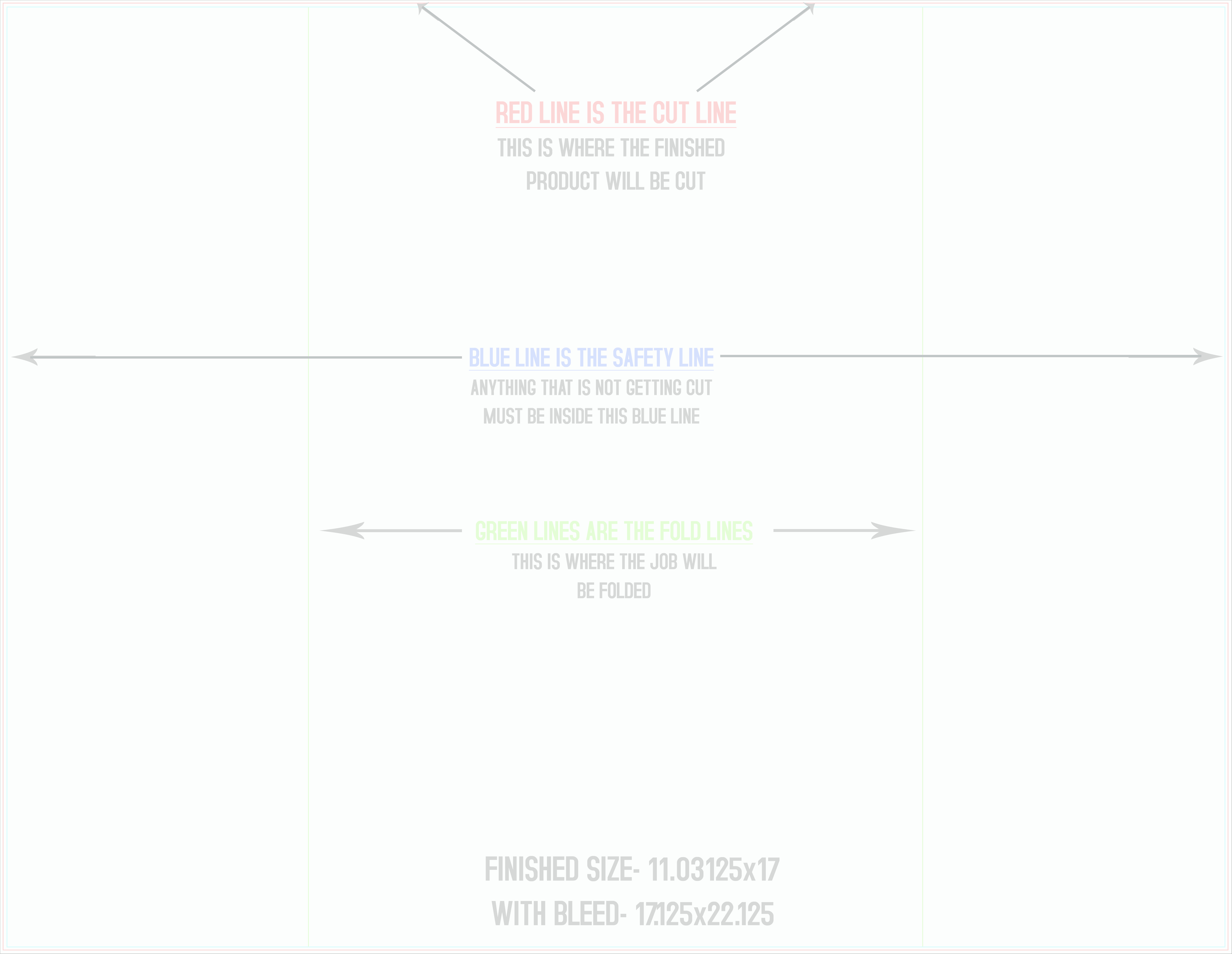 Flyers and Brochures 17" x 22" Gate Fold template