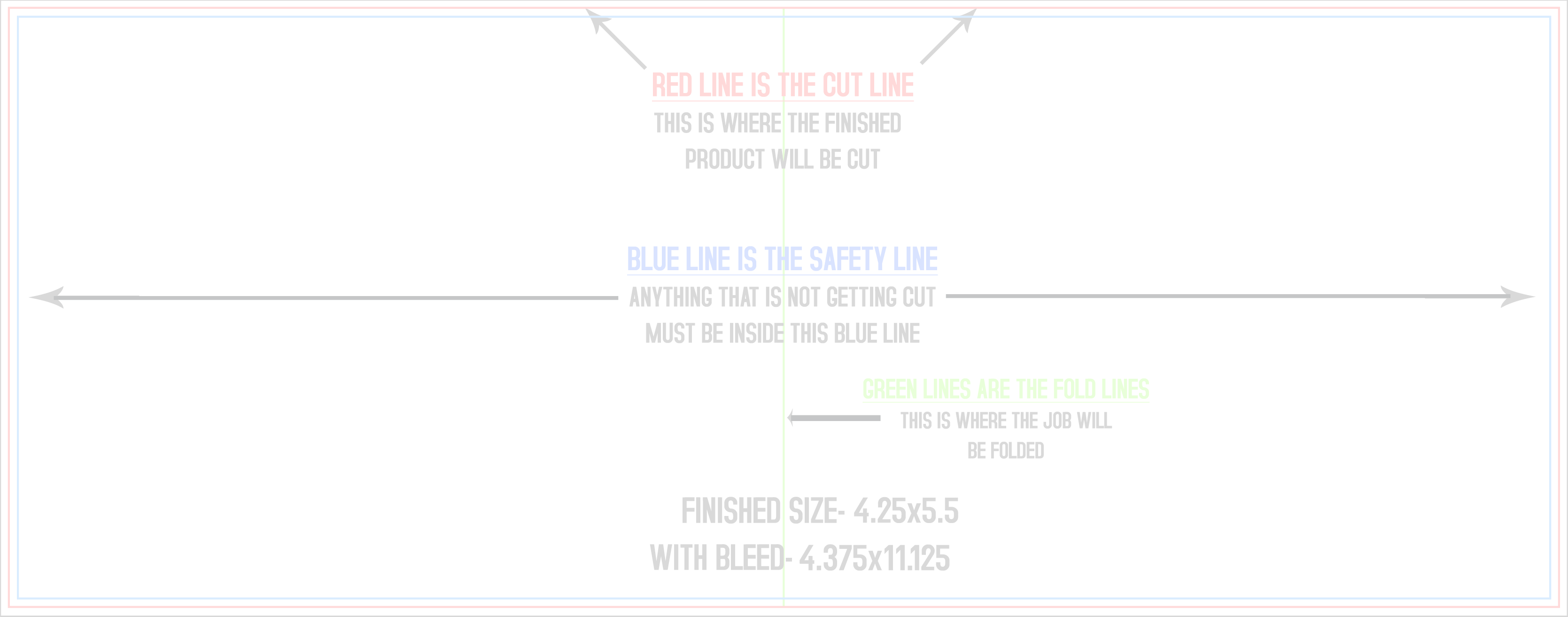 Flyers and Brochures 4.25" x 11" Half Fold (Horizontal) Landscape template