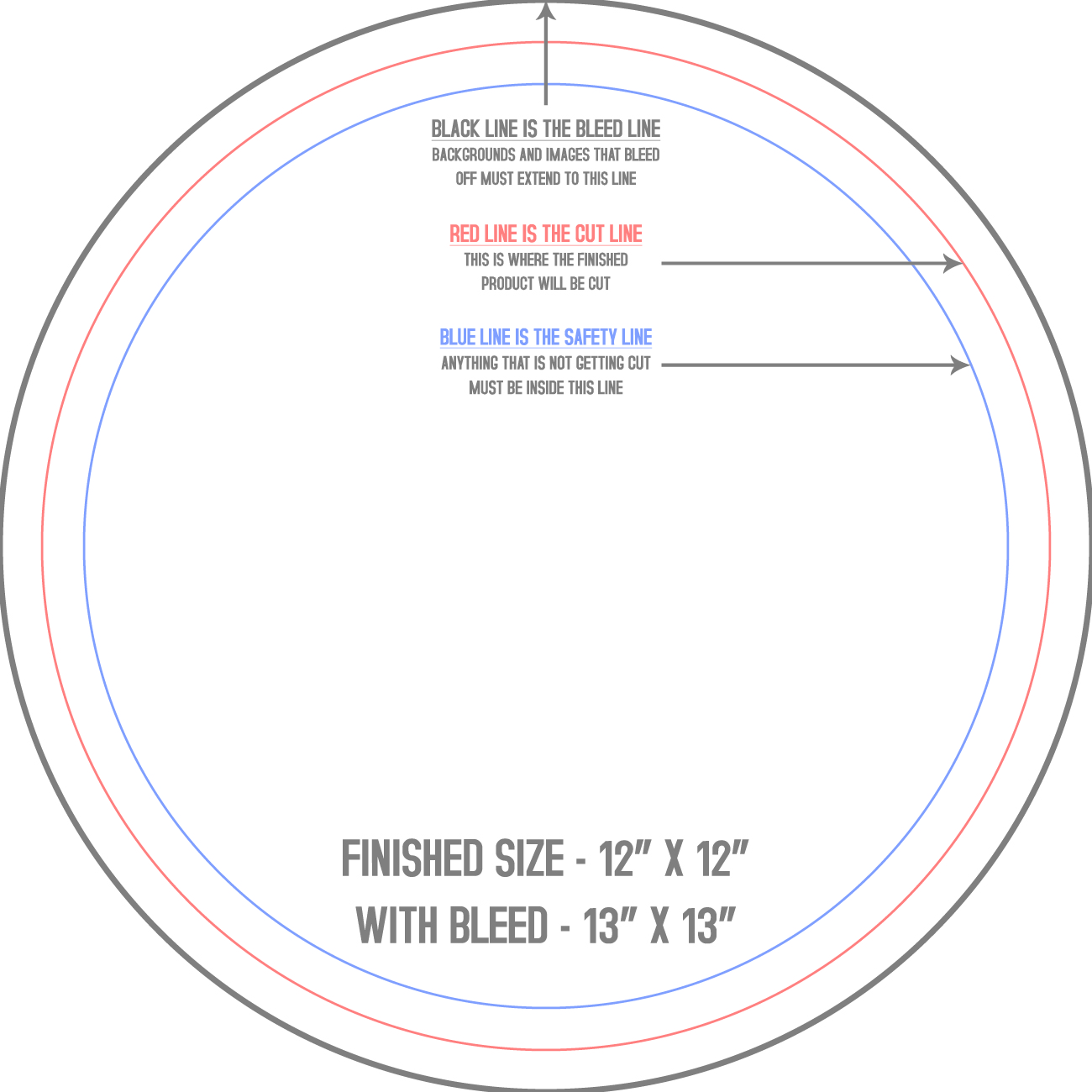 Adhesive Graphics 12" x 12" Circle template