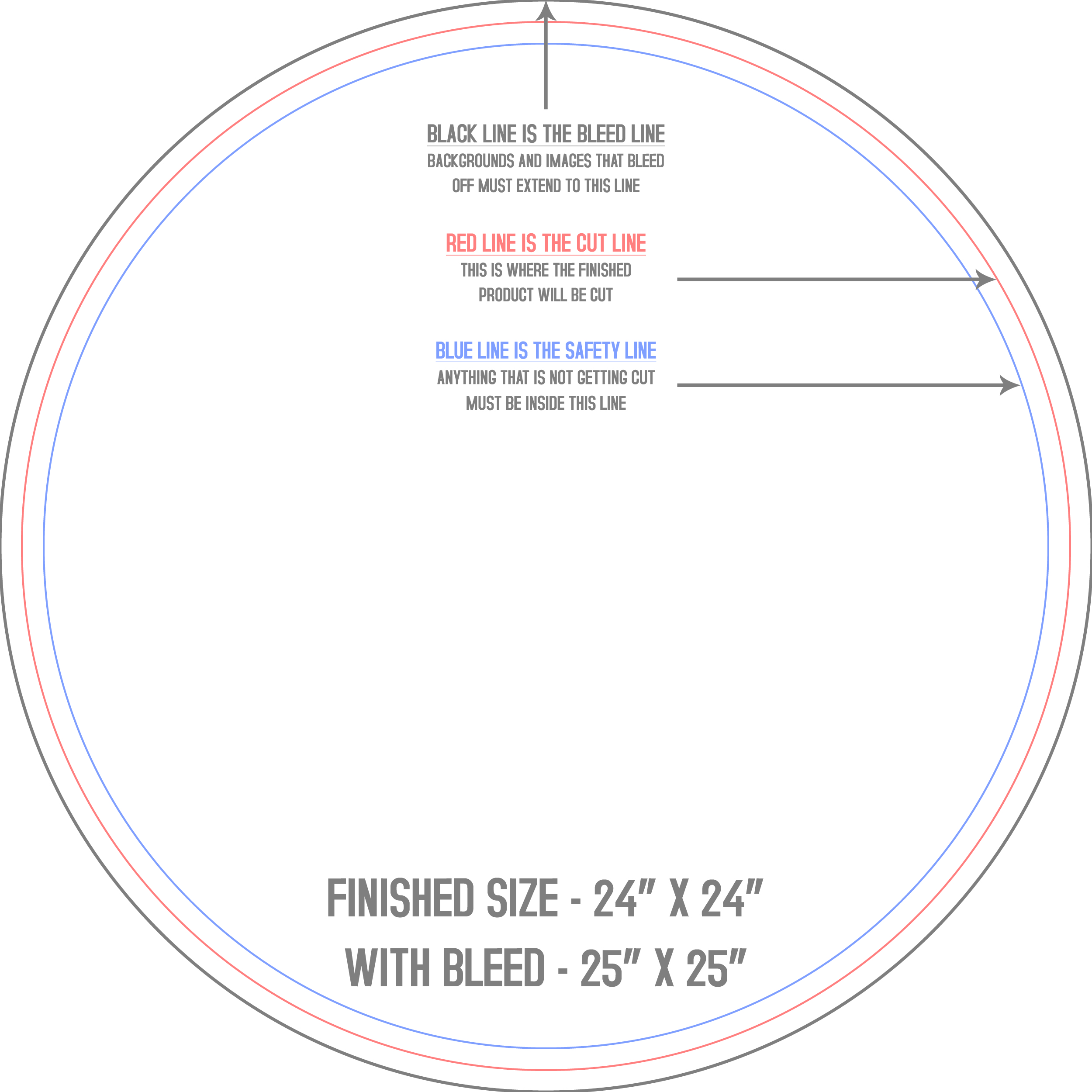 Adhesive Graphics 24" x 24" Circle template