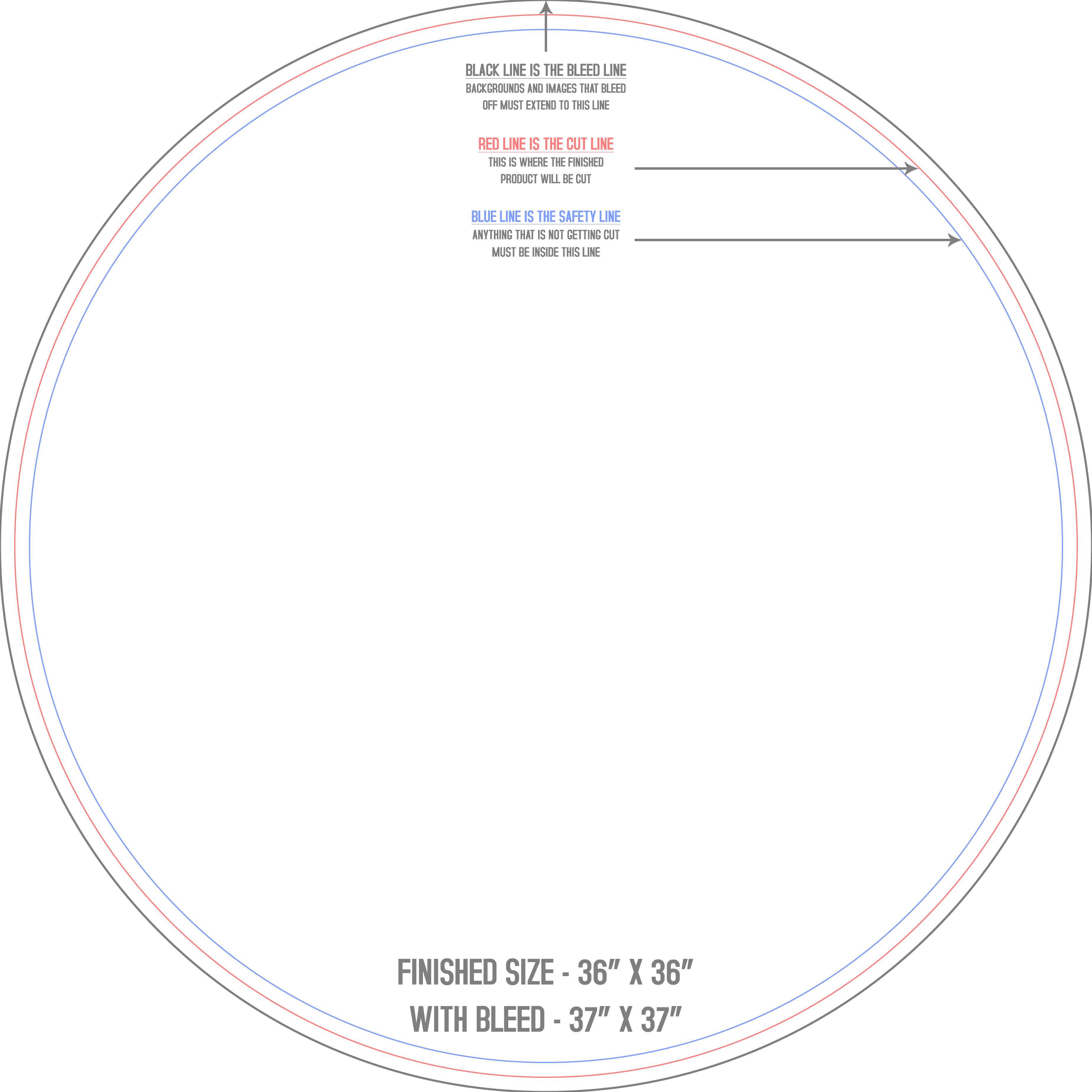 Adhesive Graphics 36" x 36" Circle template