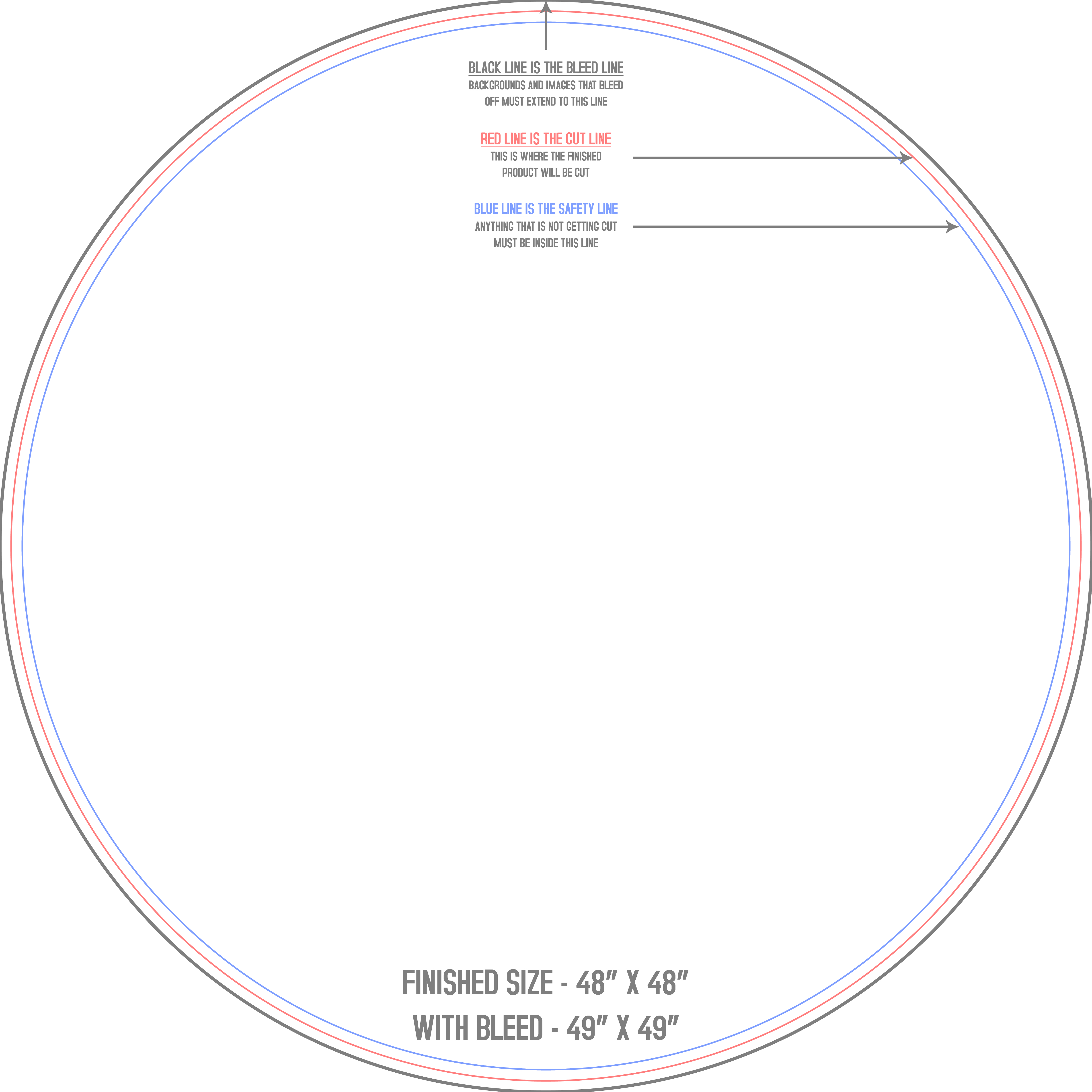 Adhesive Graphics 48" x 48" Circle template