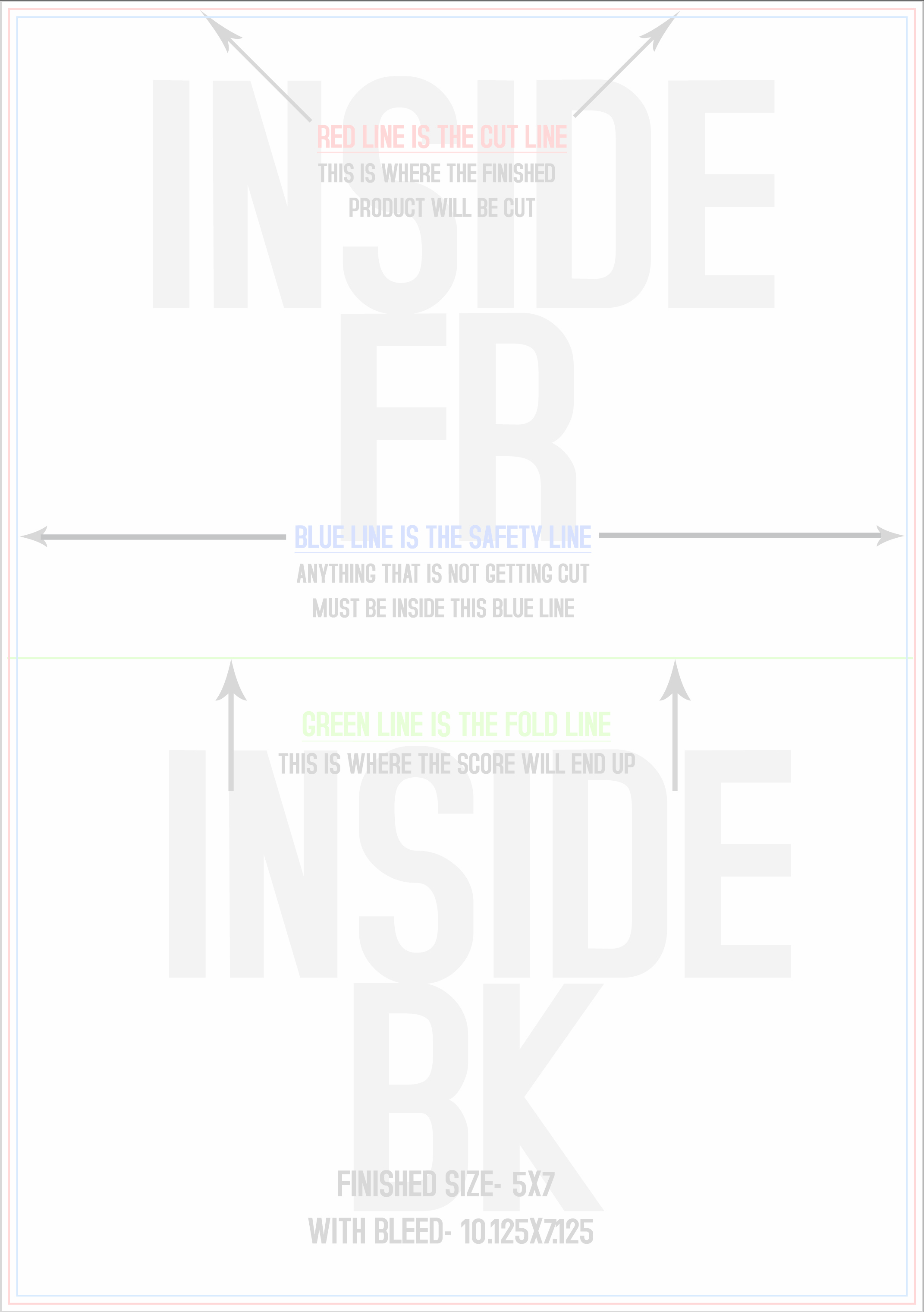 Greeting Cards 10" x 7" Greeting Cards Back/Inside (Vertical) template