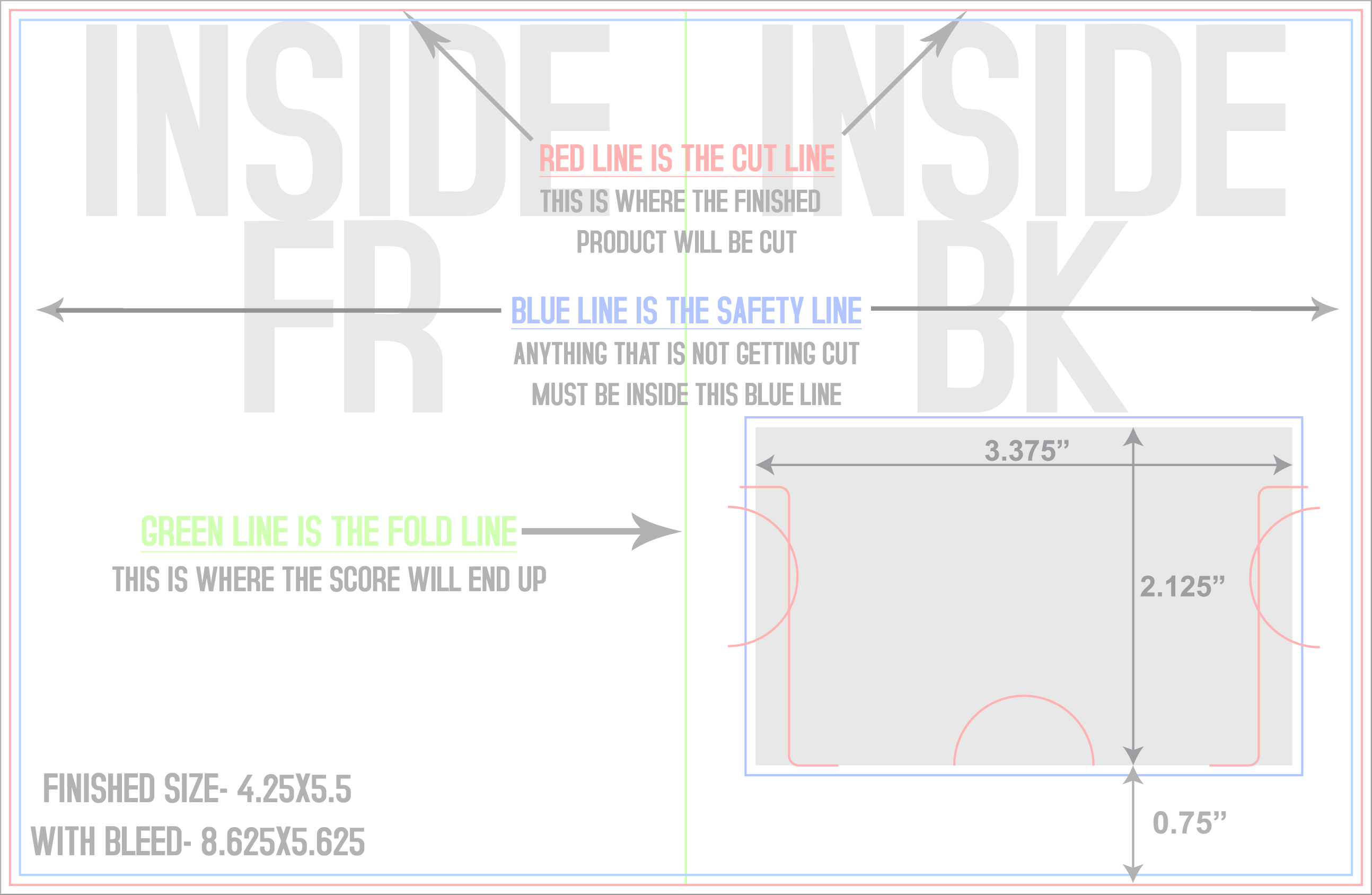 Greeting Cards 5.5" x 8.5" Gift Card Holders Front/Outside (Vertical) template