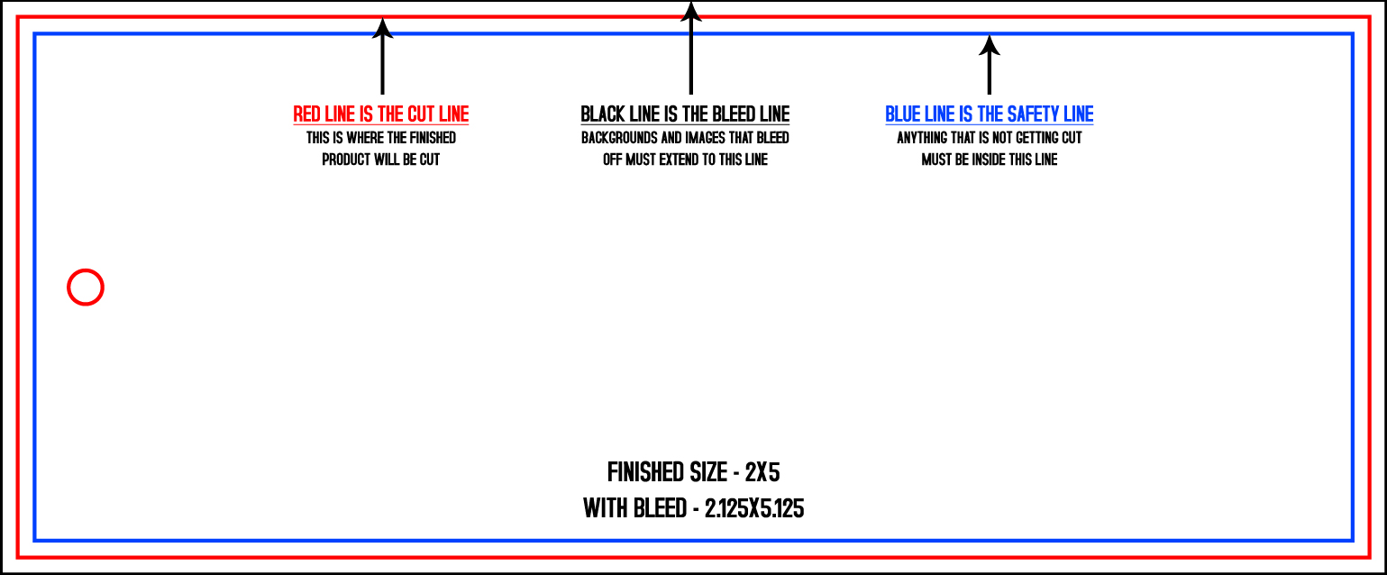 Hang Tags 2" x 5" Front (Horizontal) template