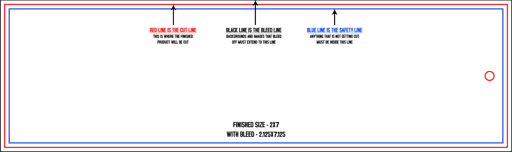 Hang Tags 2" x 7" Back (Horizontal) template