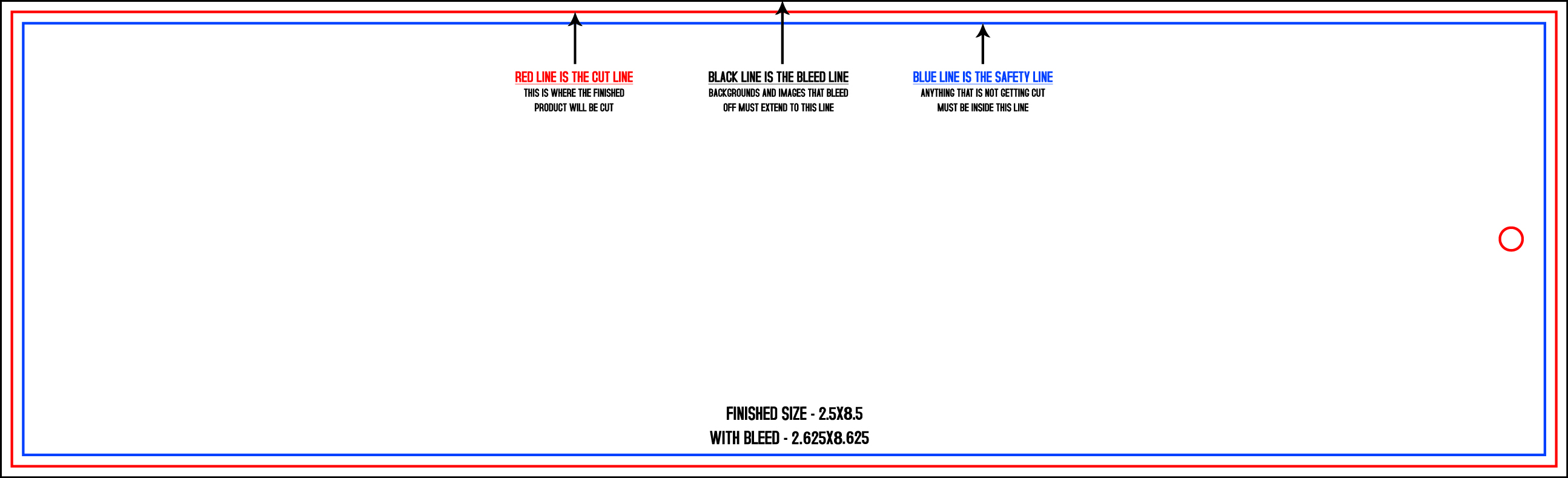 Hang Tags 2.5" x 8.5" Back (Horizontal) template