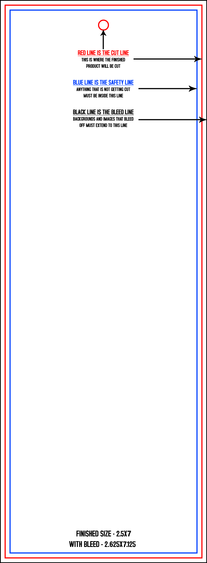 Hang Tags 2.5" x 7" Vertical template