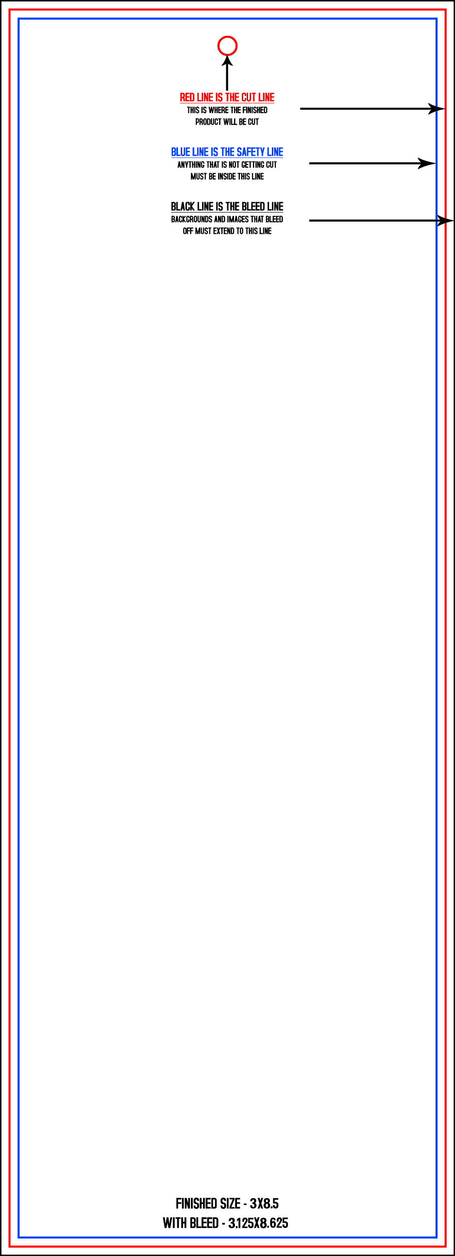 Hang Tags 3" x 8.5" Vertical template