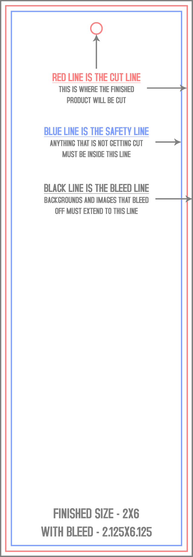 Hang Tags 2" x 6" 4/4 (Vertical) template