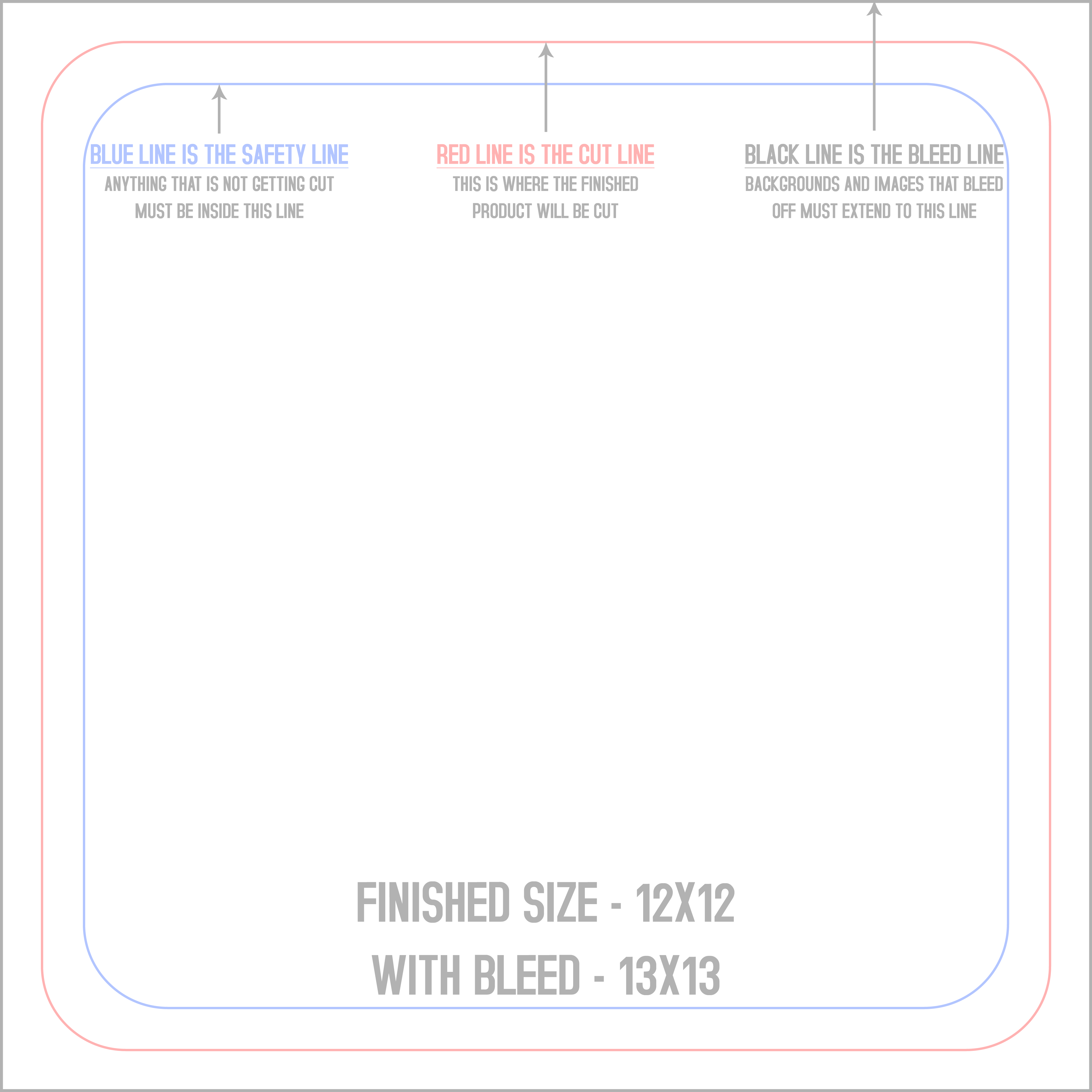Magnets 12" x 12" Round Corner Square template