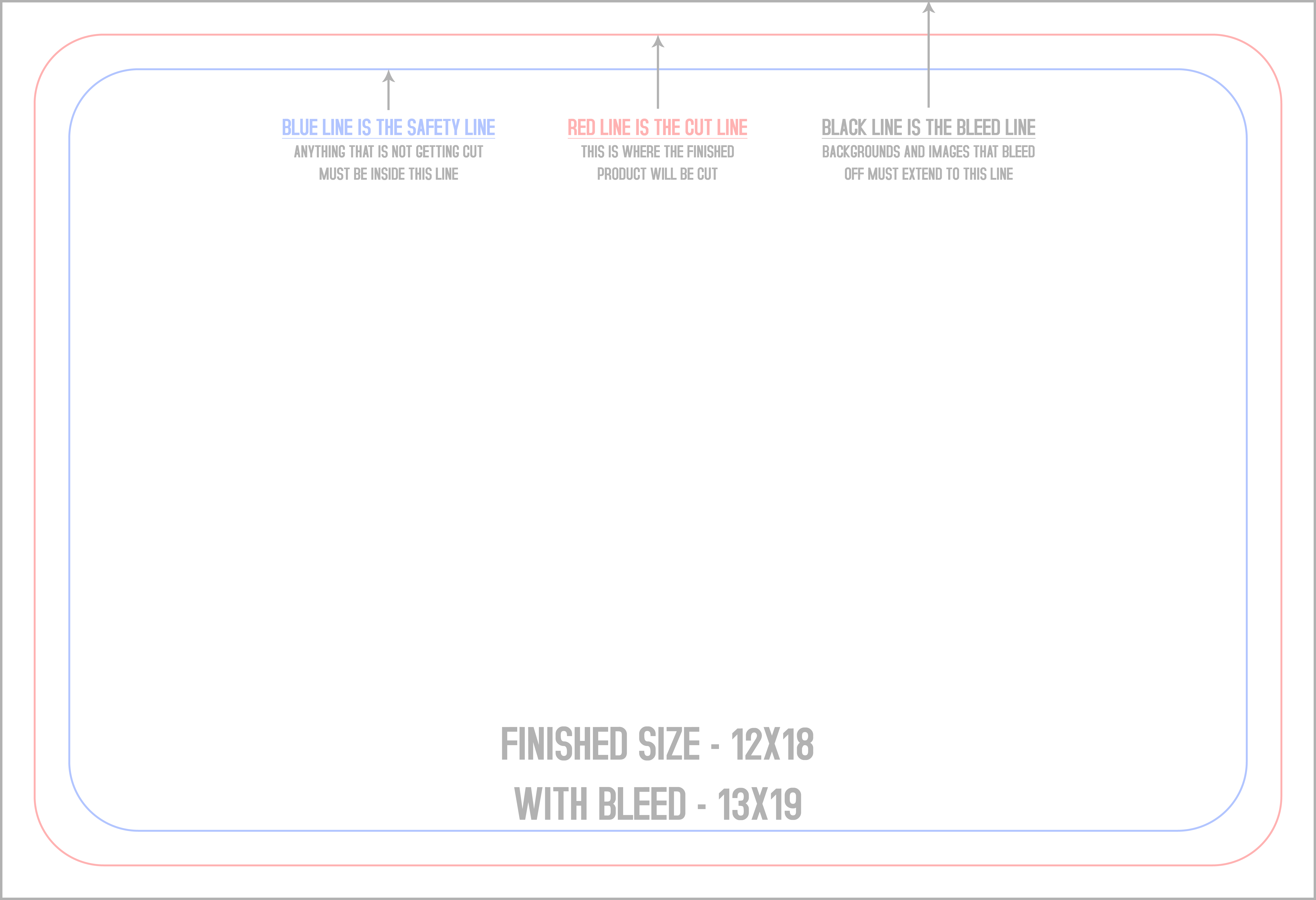 Magnets 12" x 18" Round Corner (Horizontal) template