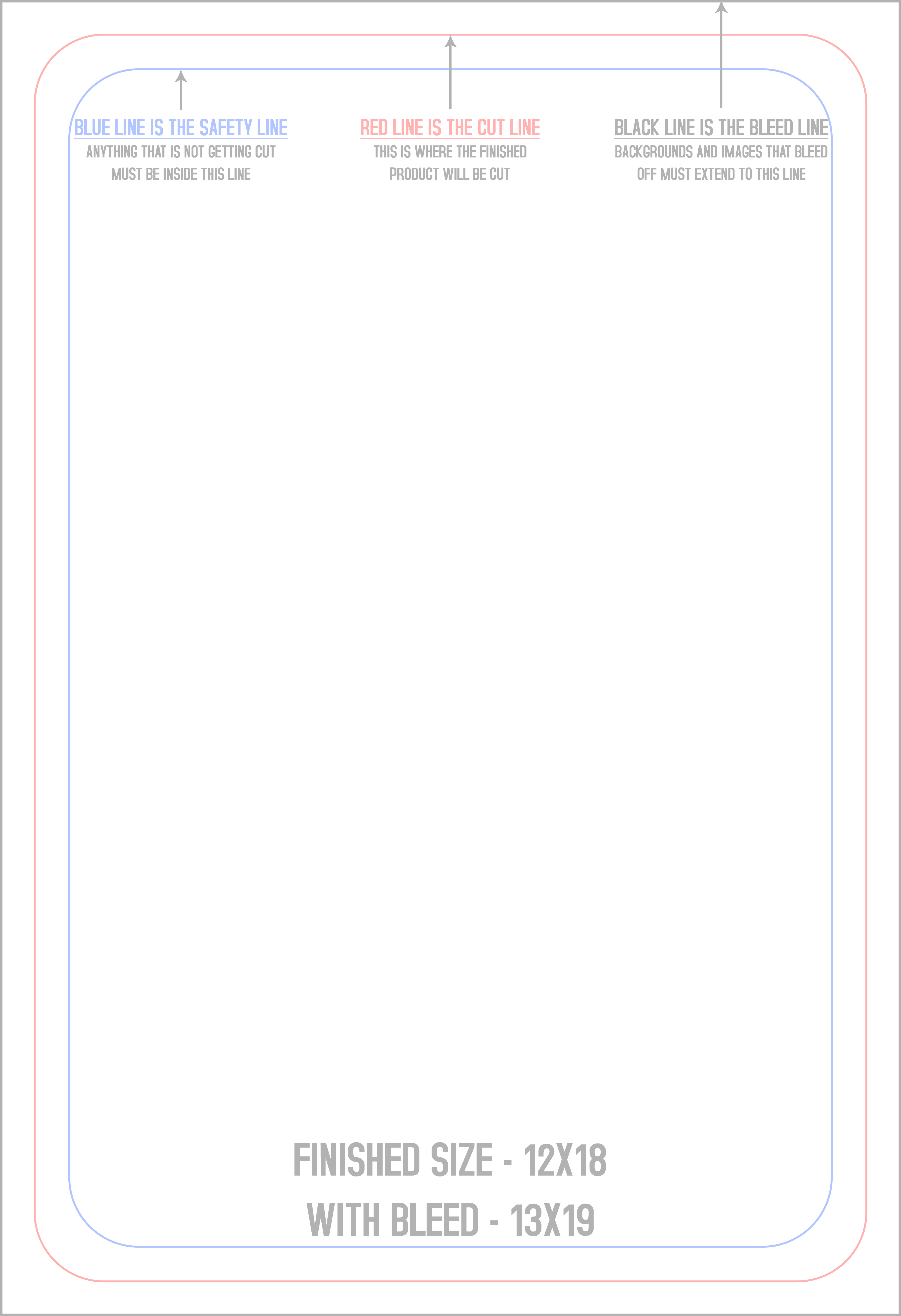 Magnets 12" x 18" Round Corner (Vertical) template