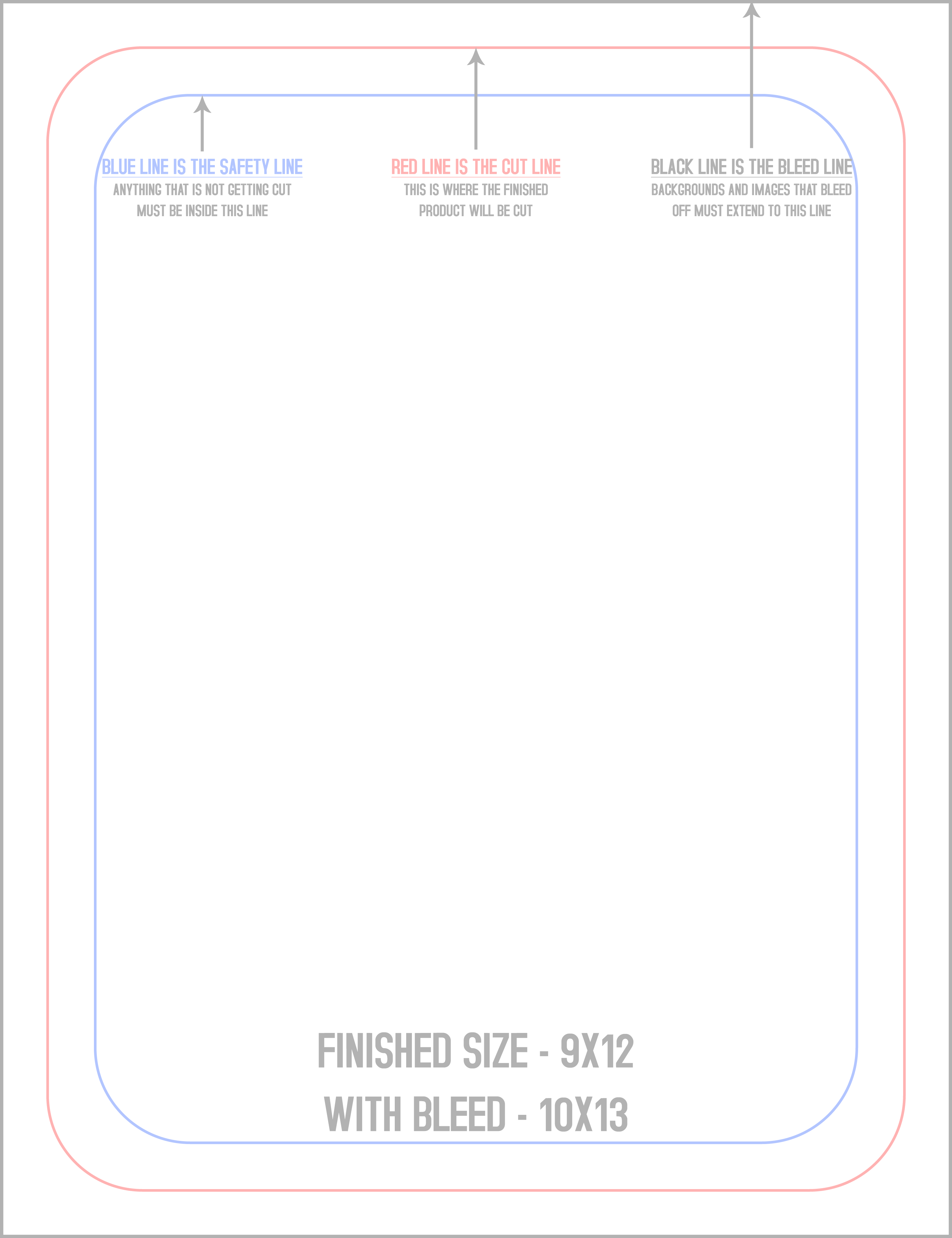Magnets 9" x 12" Round Corner (Vertical) template
