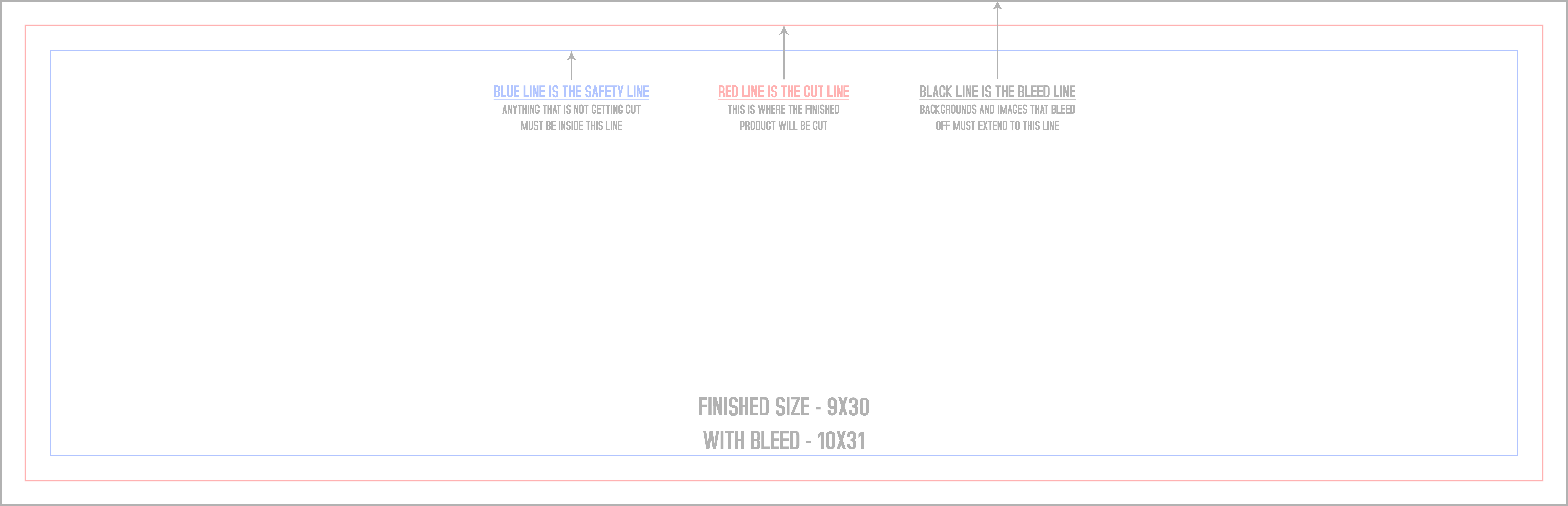 Magnets 9" x 30" Horizontal template