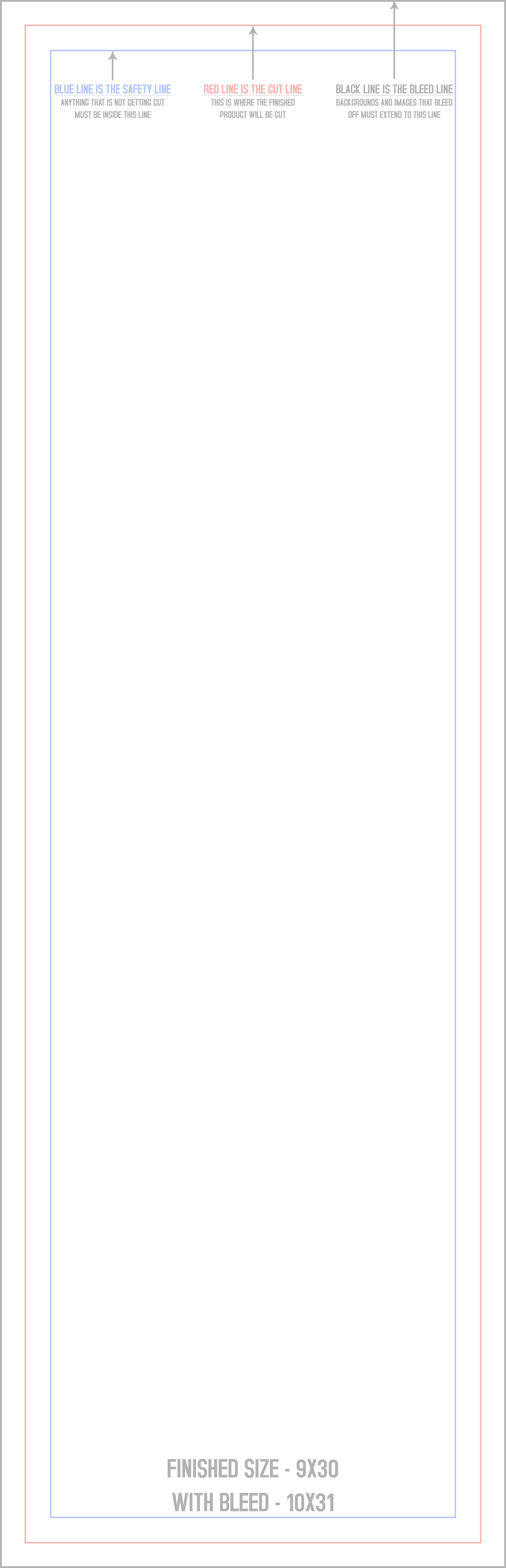 Magnets 9" x 30" Vertical template