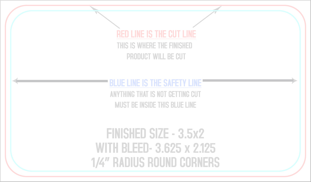Magnets 2" x 3.5" 1/4" (4) Corners (Horizontal) template