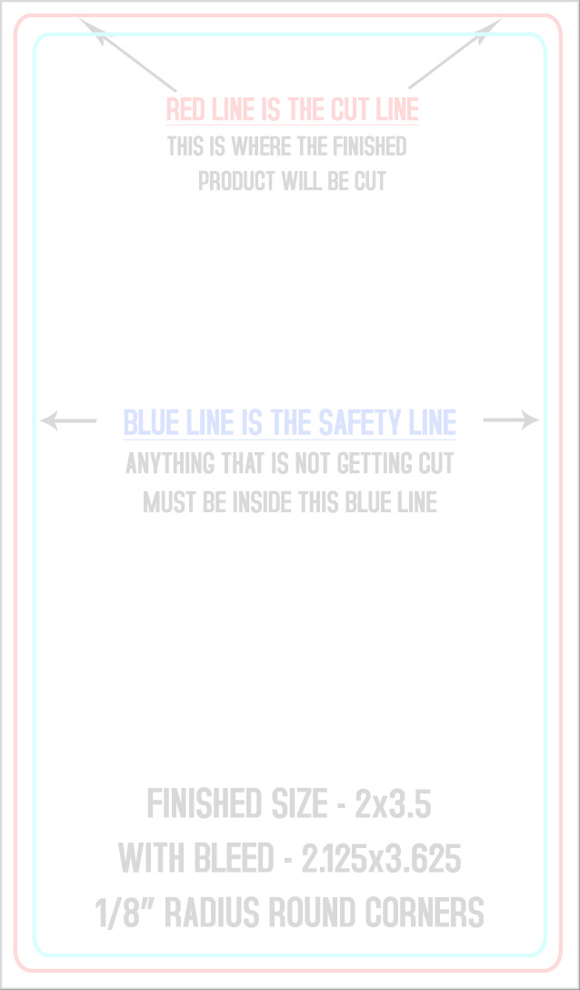 Magnets 2" x 3.5" 1/8" (4) Round Corners (Vertical) template