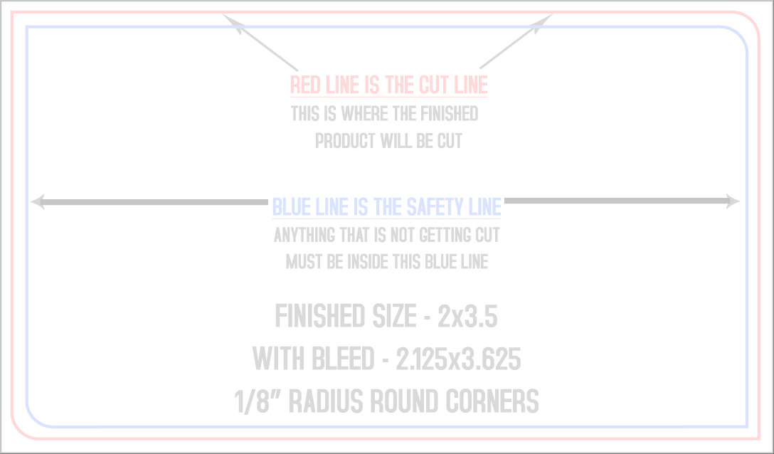 Magnets 2" x 3.5" 1/8" (2) Round Corners Back (Horizontal) template