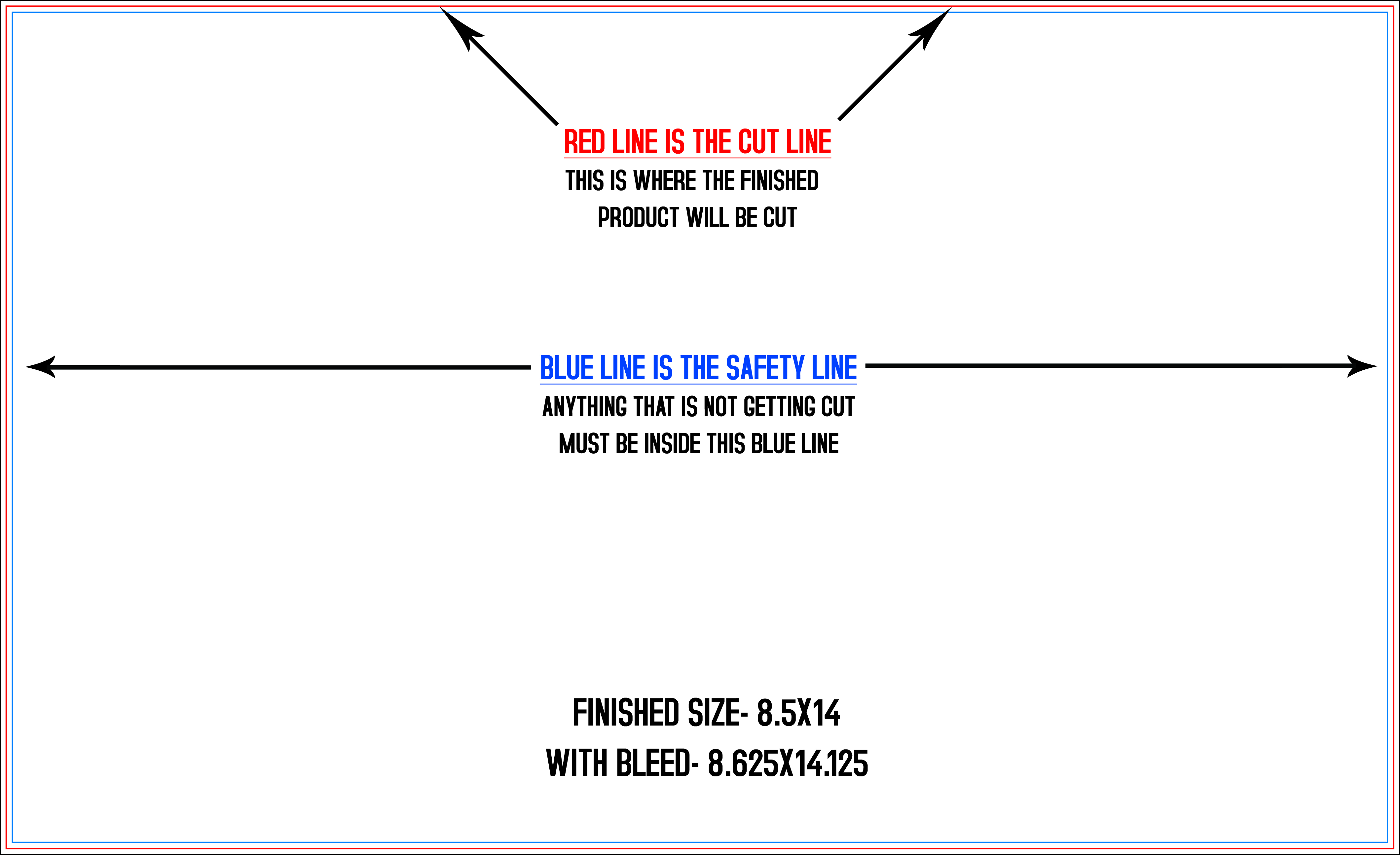 Menus 8.5" x 14" Horizontal template