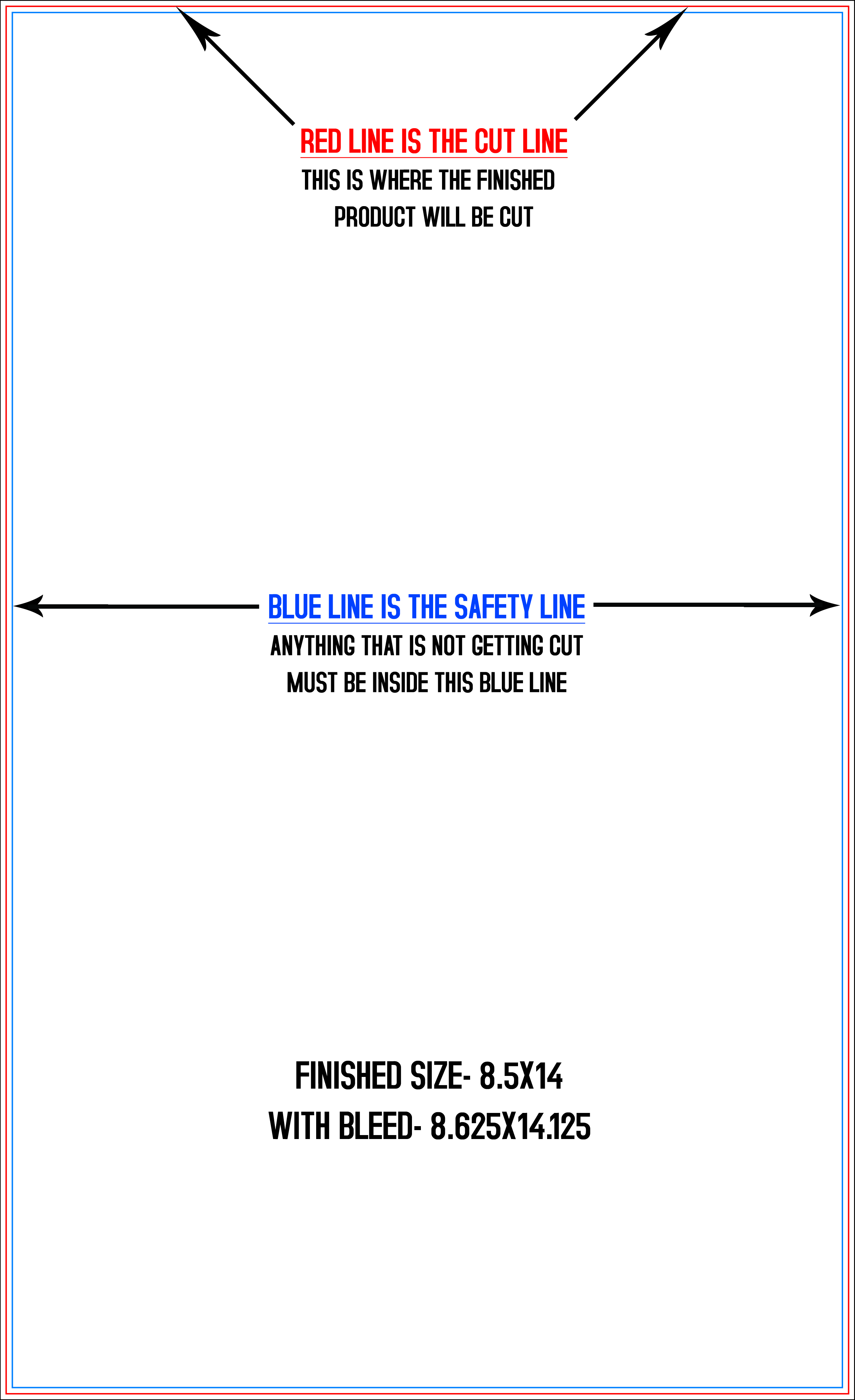 Menus 8.5" x 14" Vertical template