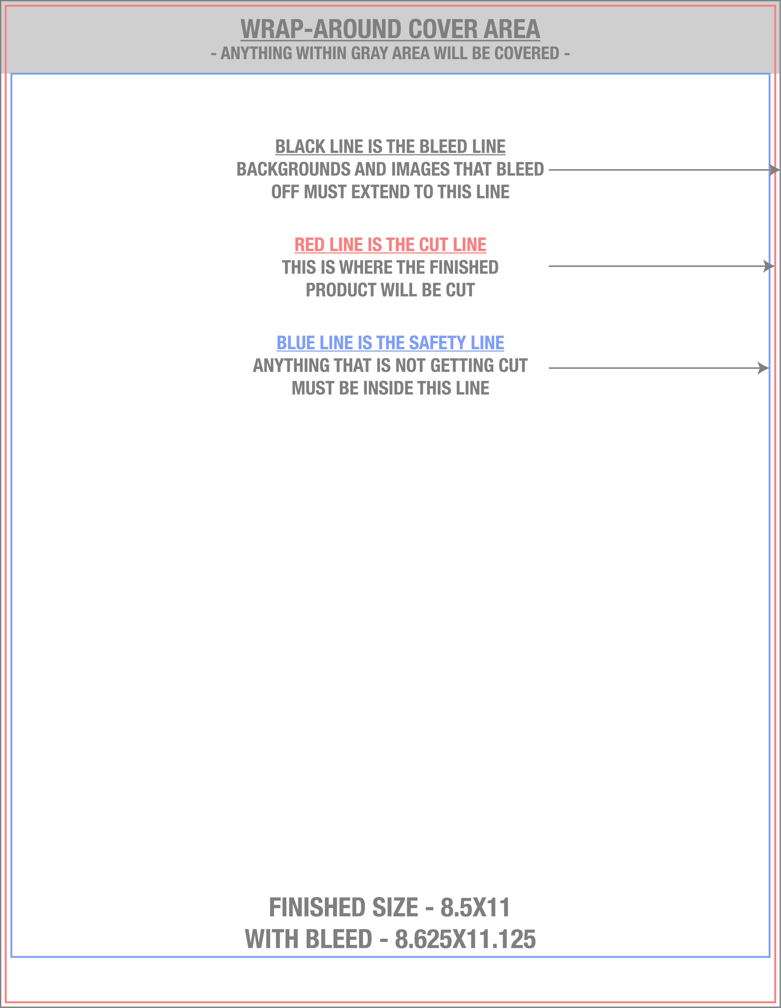 NCR Forms 8.5" x 11" Wraparound Cover (Vertical) template