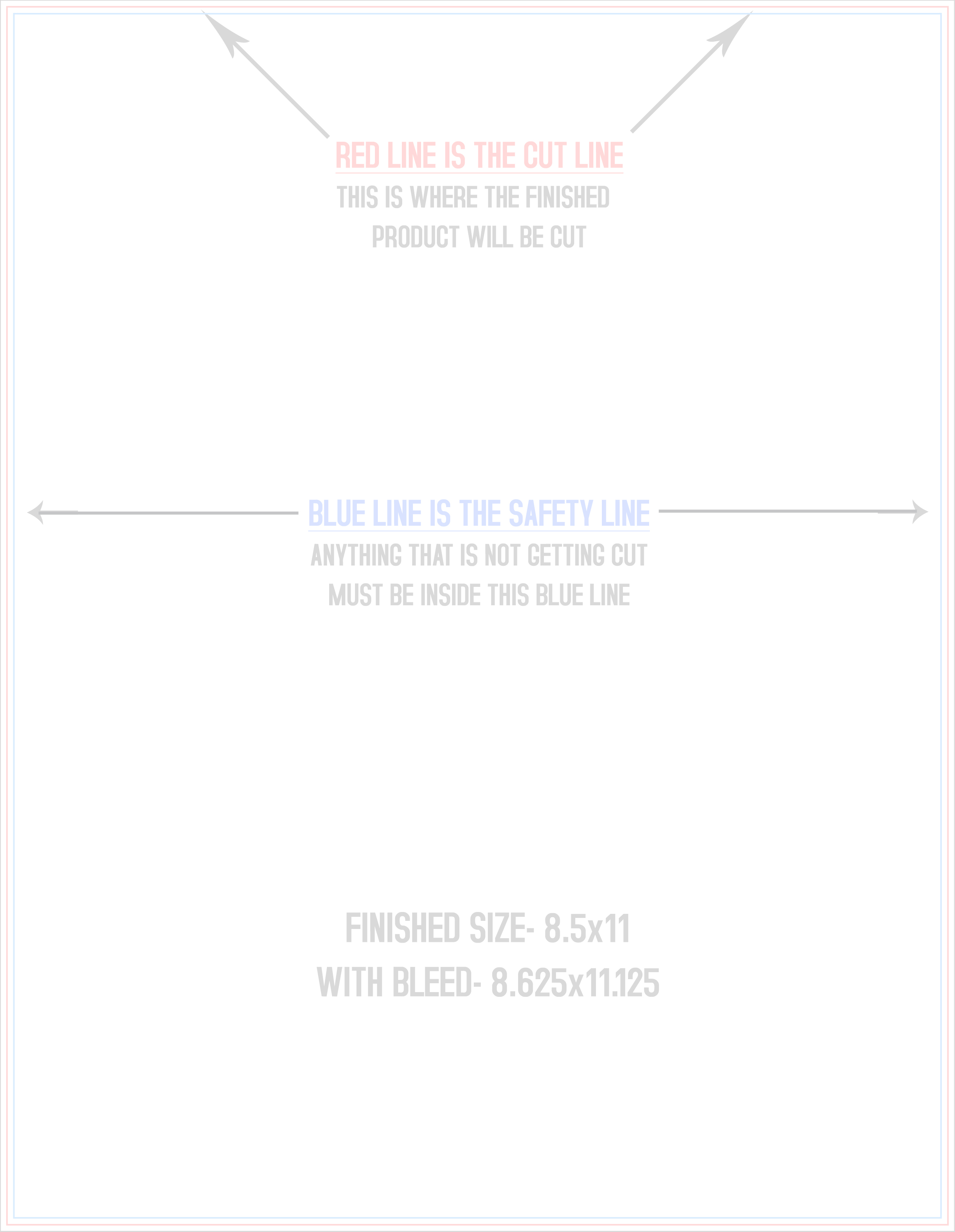 Notepads 8.5" x 11" Vertical template