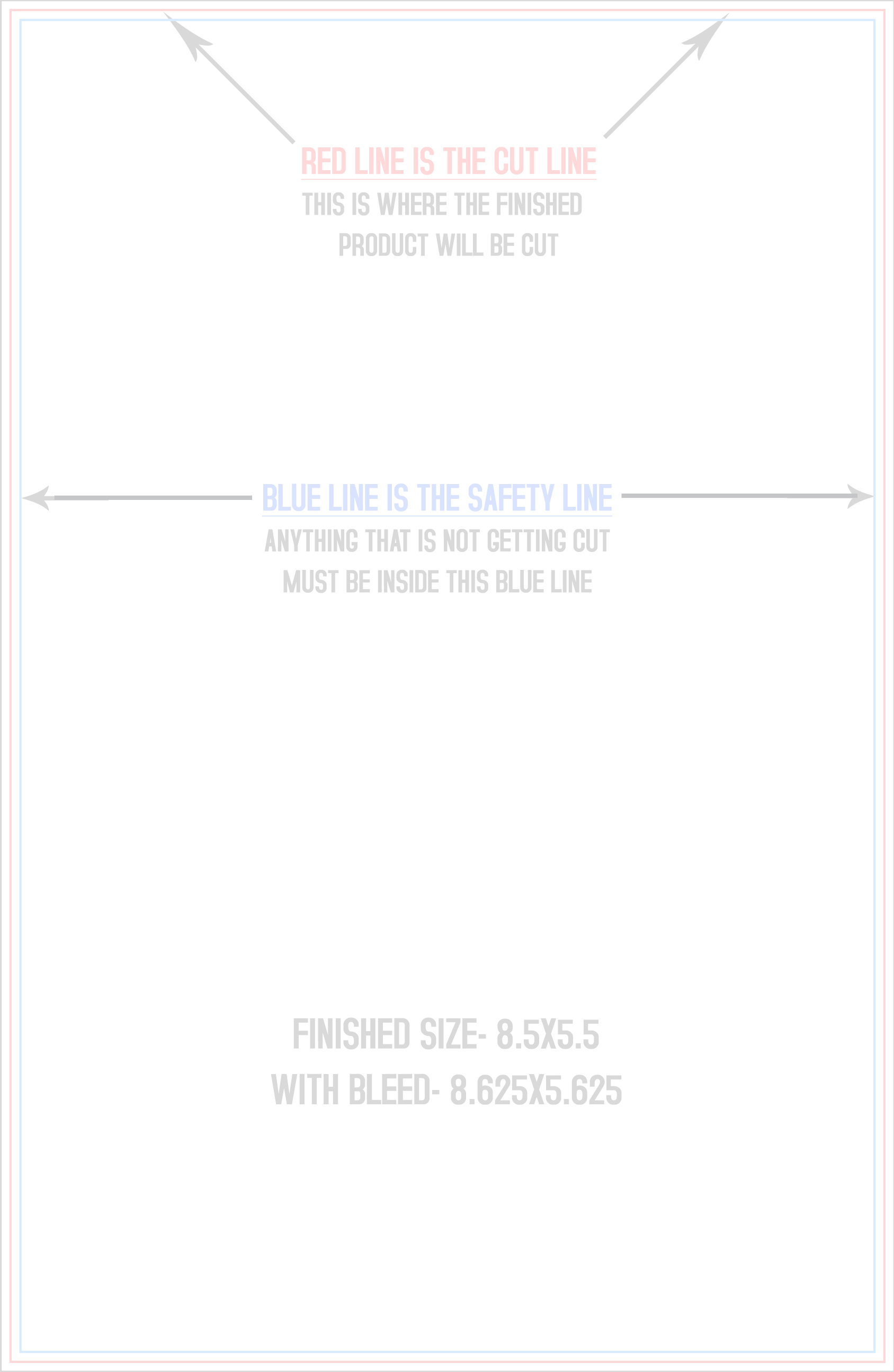 Notepads 5.5" x 8.5" Vertical template