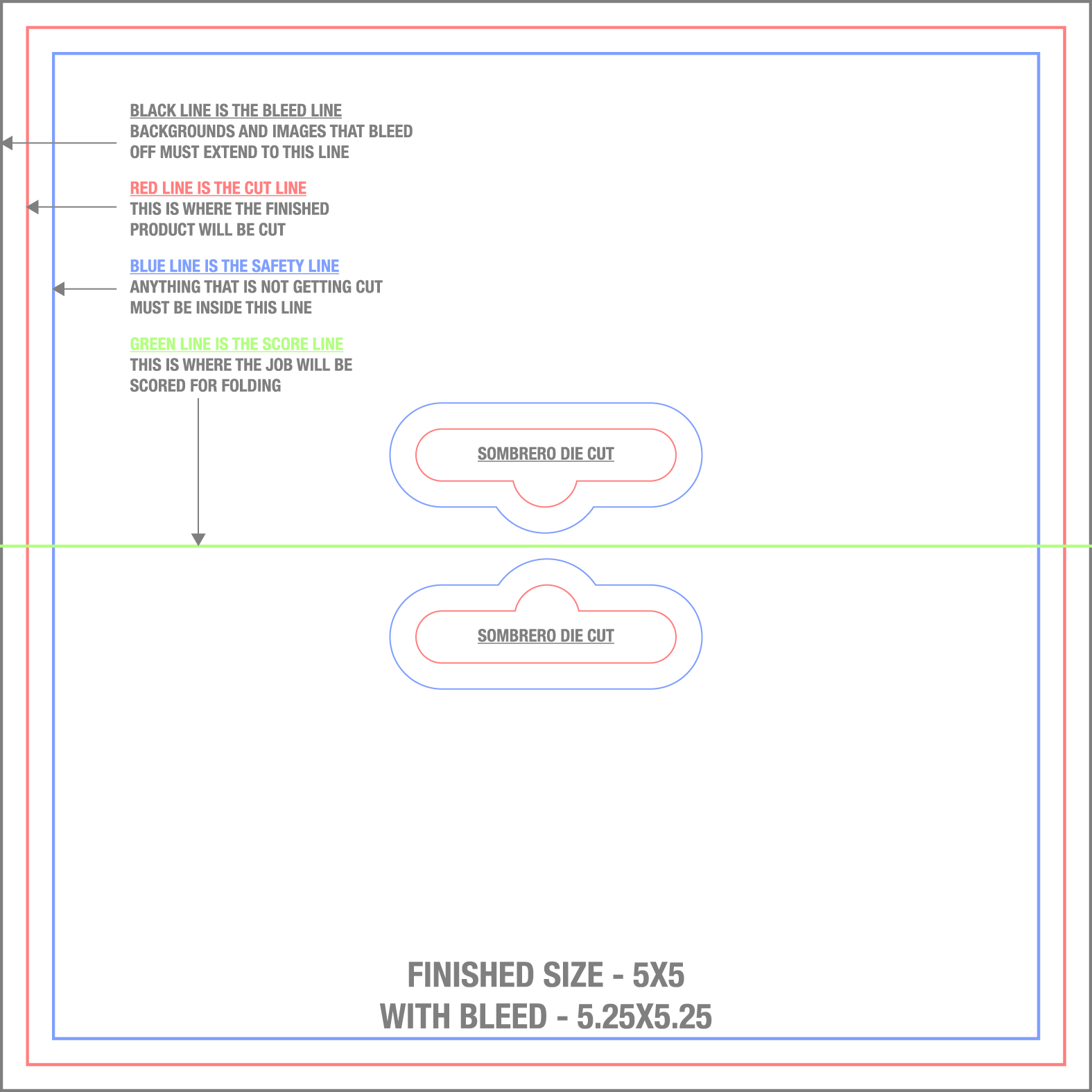 Packaging Tags & Cards 5" x 5" Horizontal template