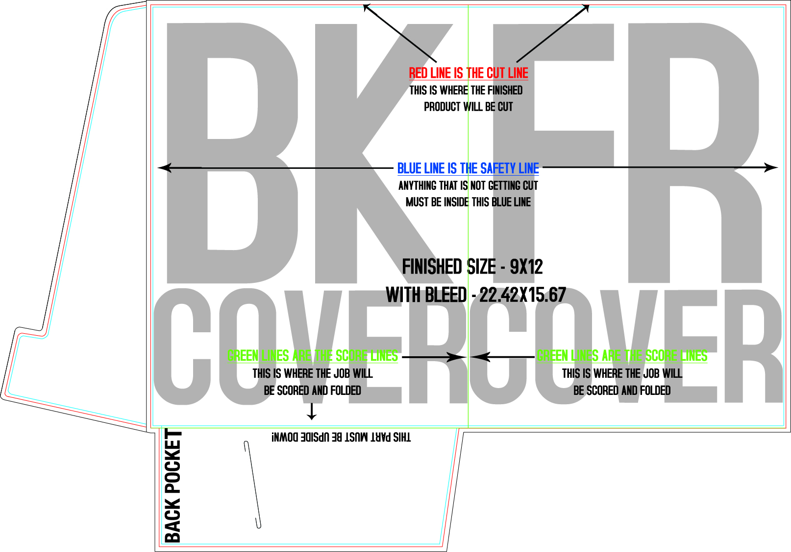 Presentation Folders 9" x 12" No Glue Digital 1 Pocket (Right) template