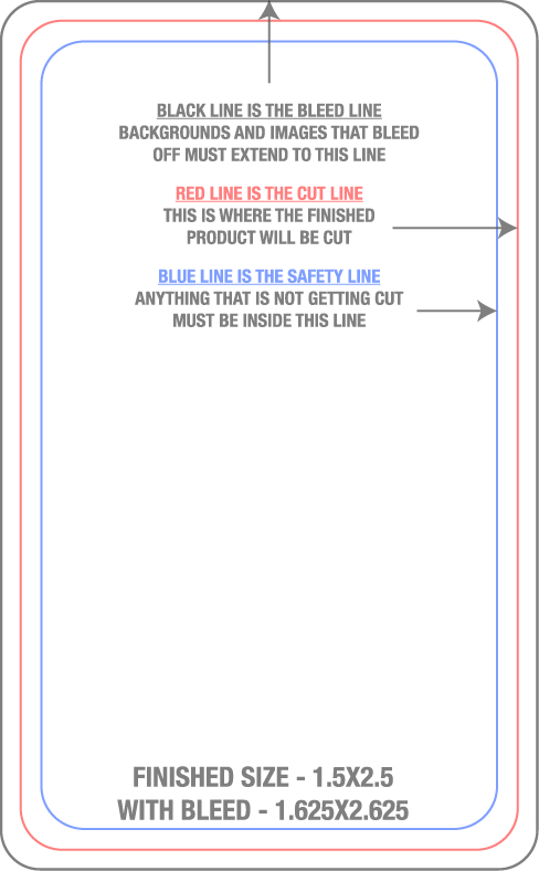 Roll Labels & Stickers 1.5" x 2.5" Rectangle (Vertical) template