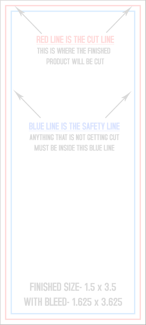 Roll Labels & Stickers 1.5" x 3.5" Rectangle (Vertical) template