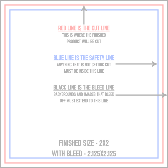 Roll Labels & Stickers 2" x 2" Square template