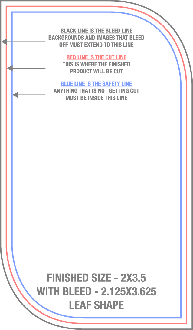 Roll Labels & Stickers 2" x 3.5" 2 Round Corners Front (Vertical) template