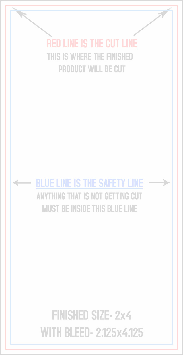 Roll Labels & Stickers 2" x 4" Rectangle (Vertical) template