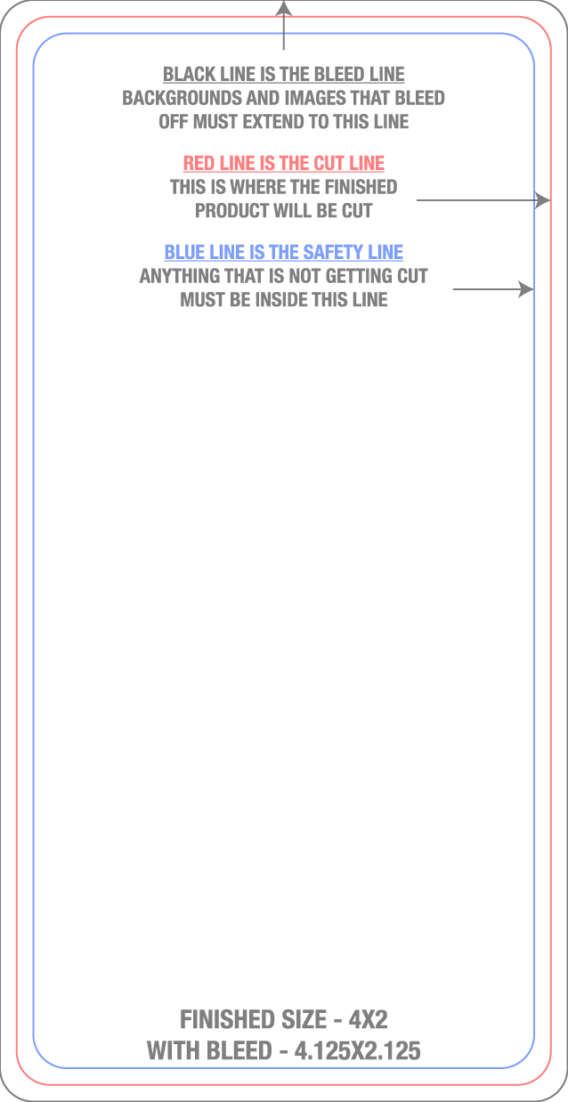 Roll Labels & Stickers 2" x 4" Rectangle Roll (Vertical) template